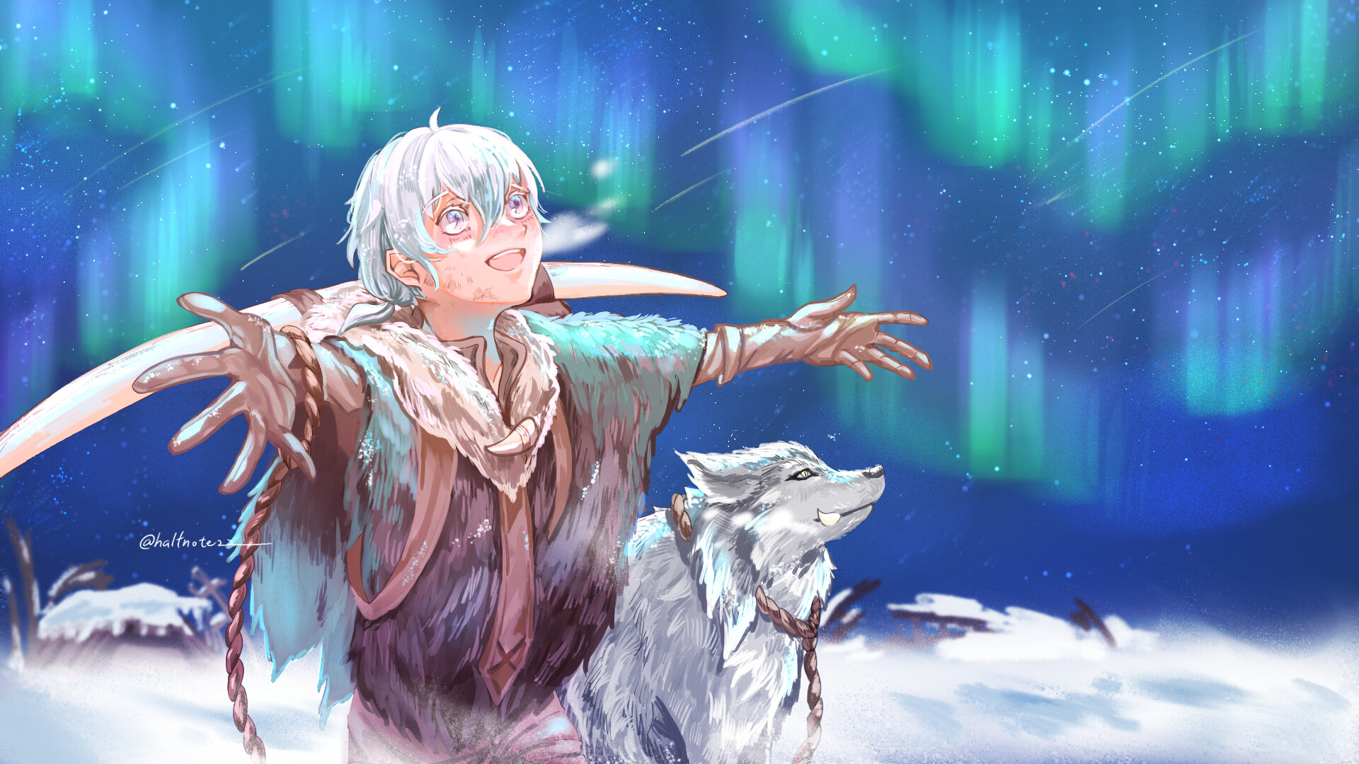 To Your Eternity: Fushi, Taking on the form of a young boy with white hair. 1920x1080 Full HD Background.