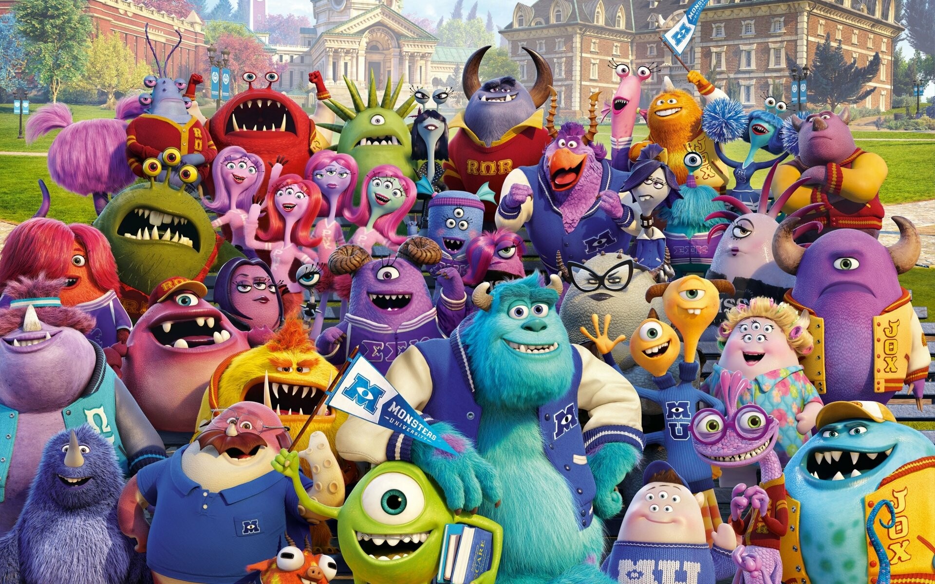 Monsters, Inc.: An animated adventure in which monsters need to collect children's screams to power their world. 1920x1200 HD Background.