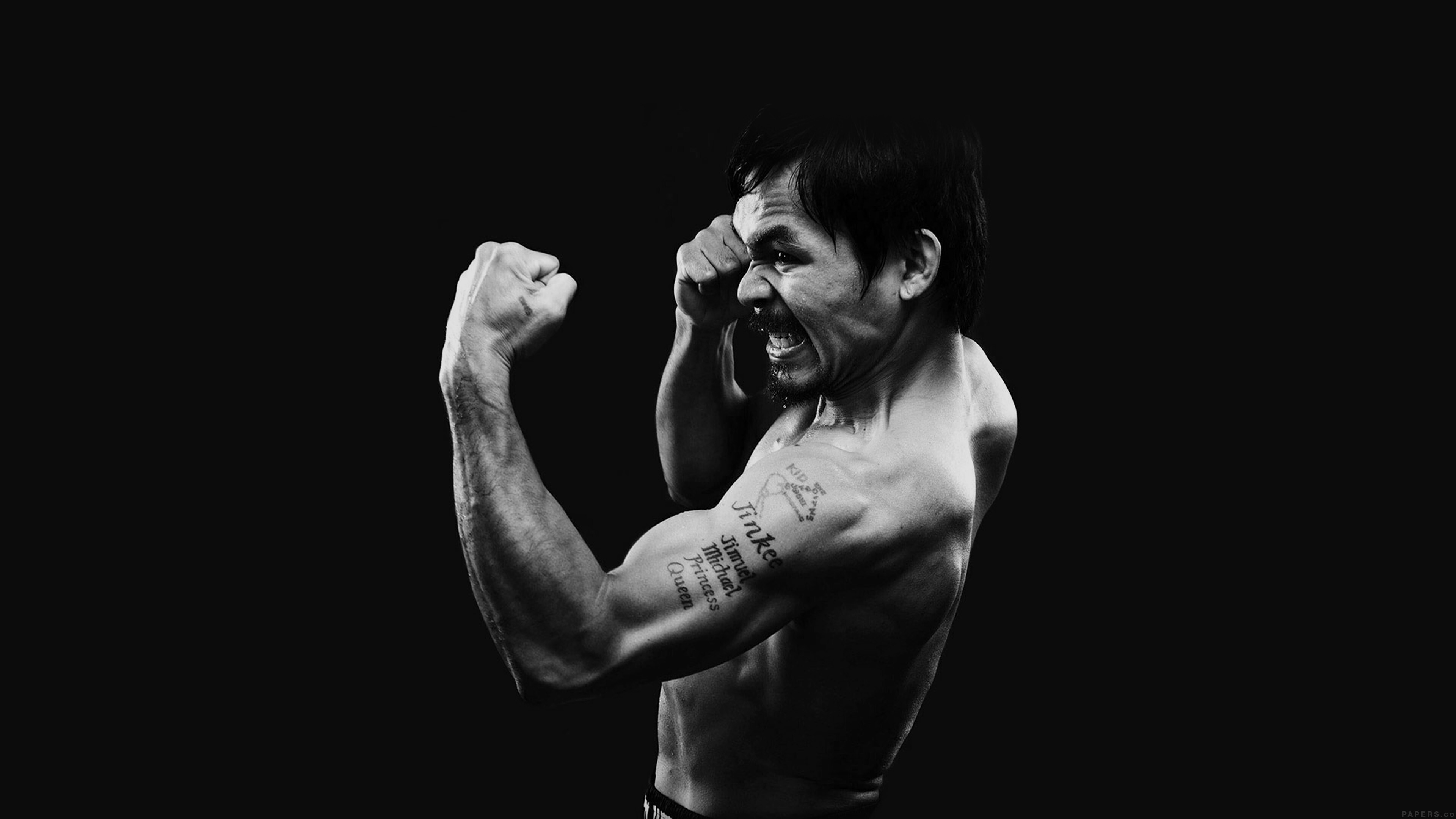 Boxing: Manny Pacquiao, a Filipino former professional fighter who competed from 1995 to 2021. 3840x2160 4K Background.
