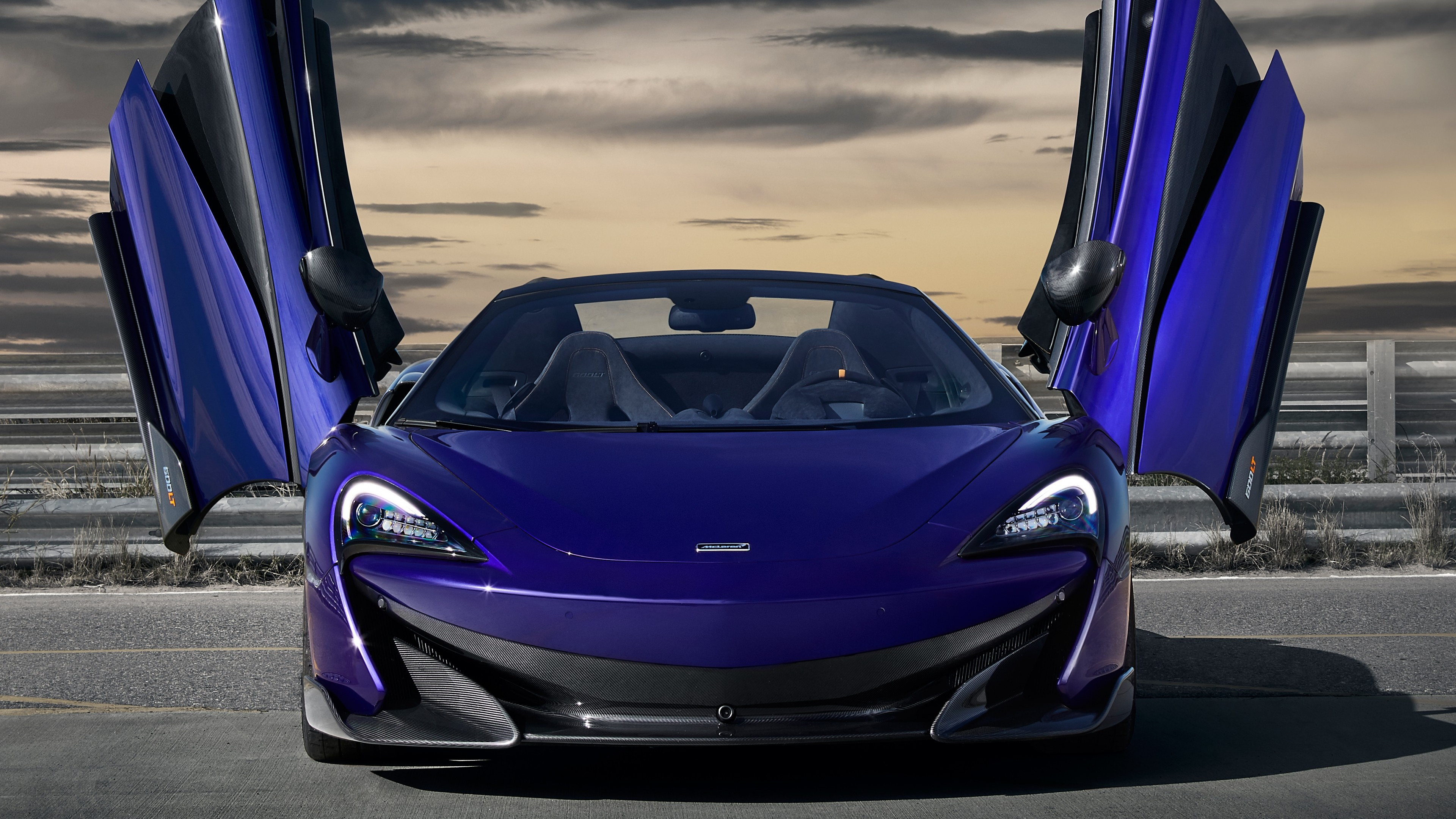 McLaren 600LT, Blue doors marvel, Supercar perfection, UHD TV wallpapers, 3840x2160 4K Desktop