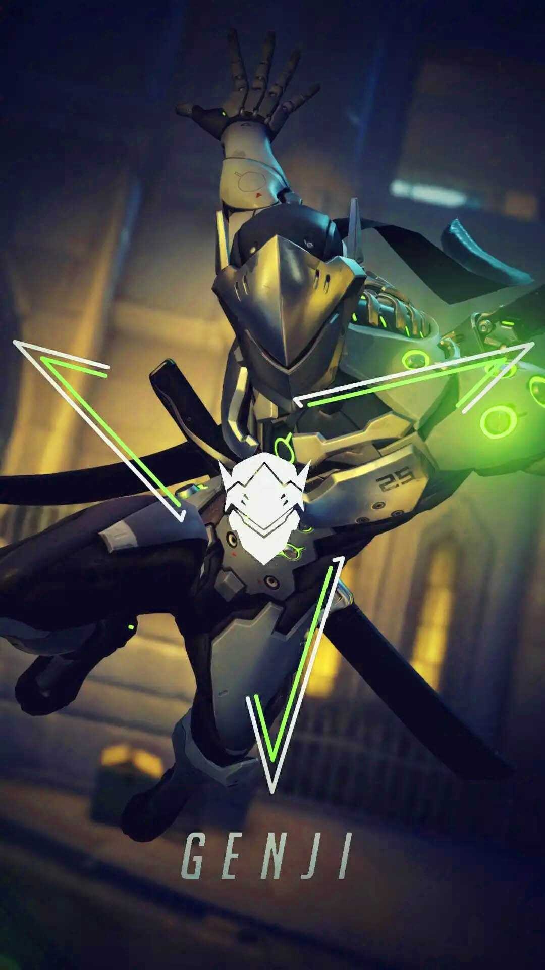 Genji: Overwatch, Activating Dragonblade also refreshes the cooldown of Swift Strike. 1080x1920 Full HD Background.