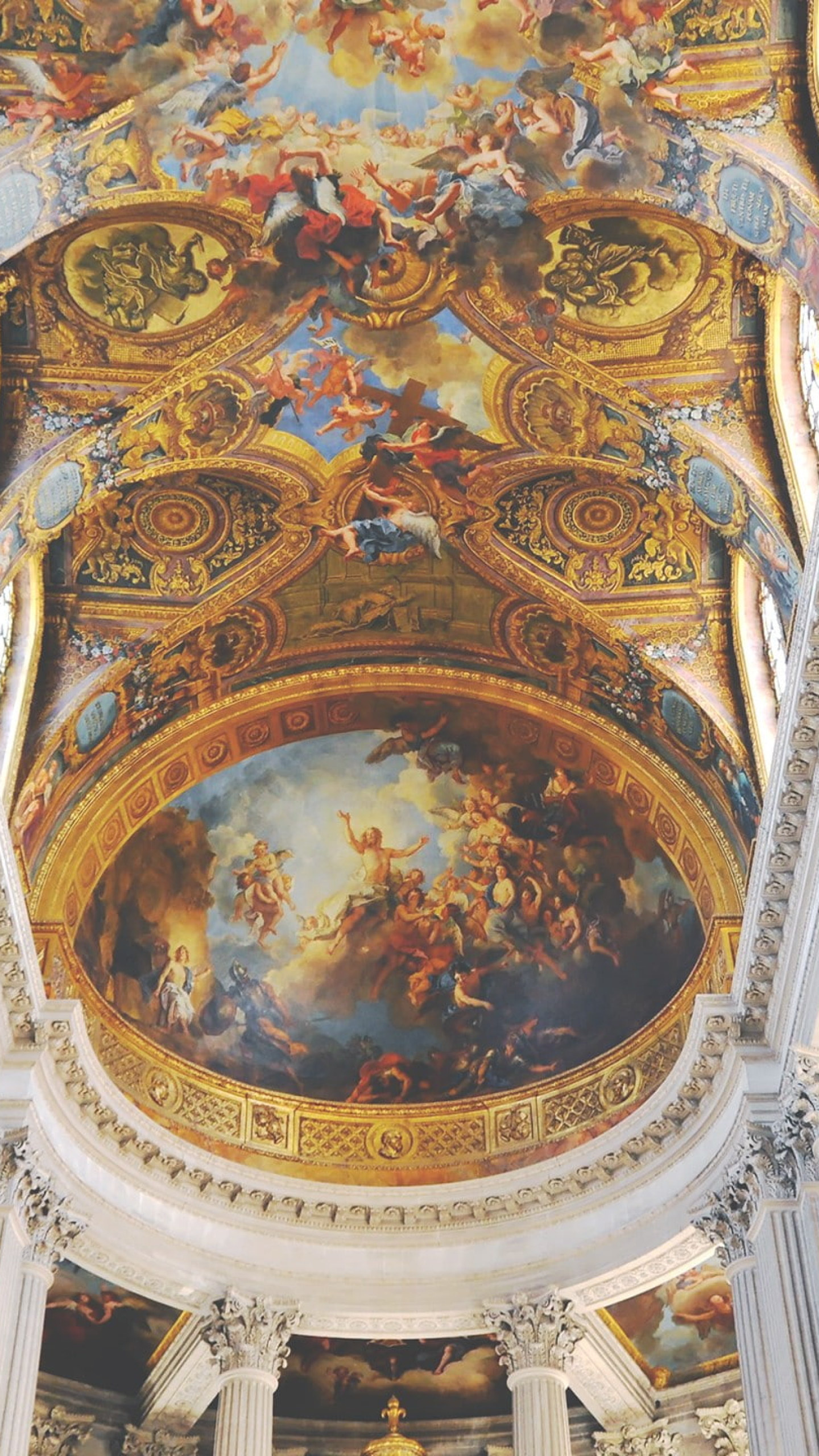 Chteau de Versailles, Gold marble murales, Wallpaper, Travels, 1440x2560 HD Phone
