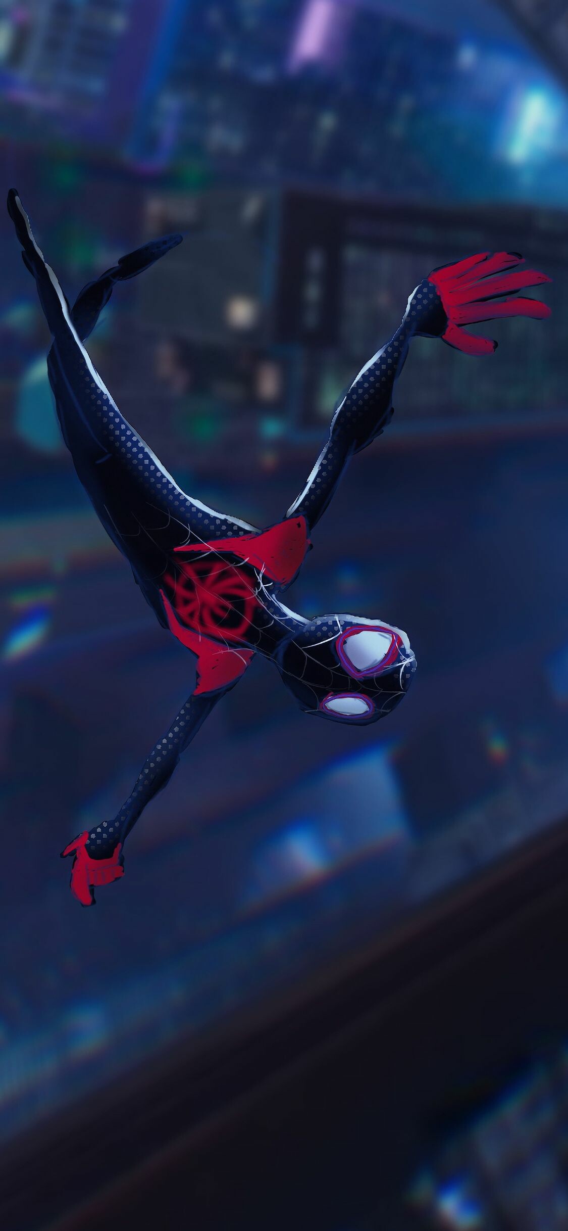 Spider-Man: Into the Spider-Verse: Received The Critics' Choice Movie Award for Best Animated Feature in 2019. 1130x2440 HD Wallpaper.