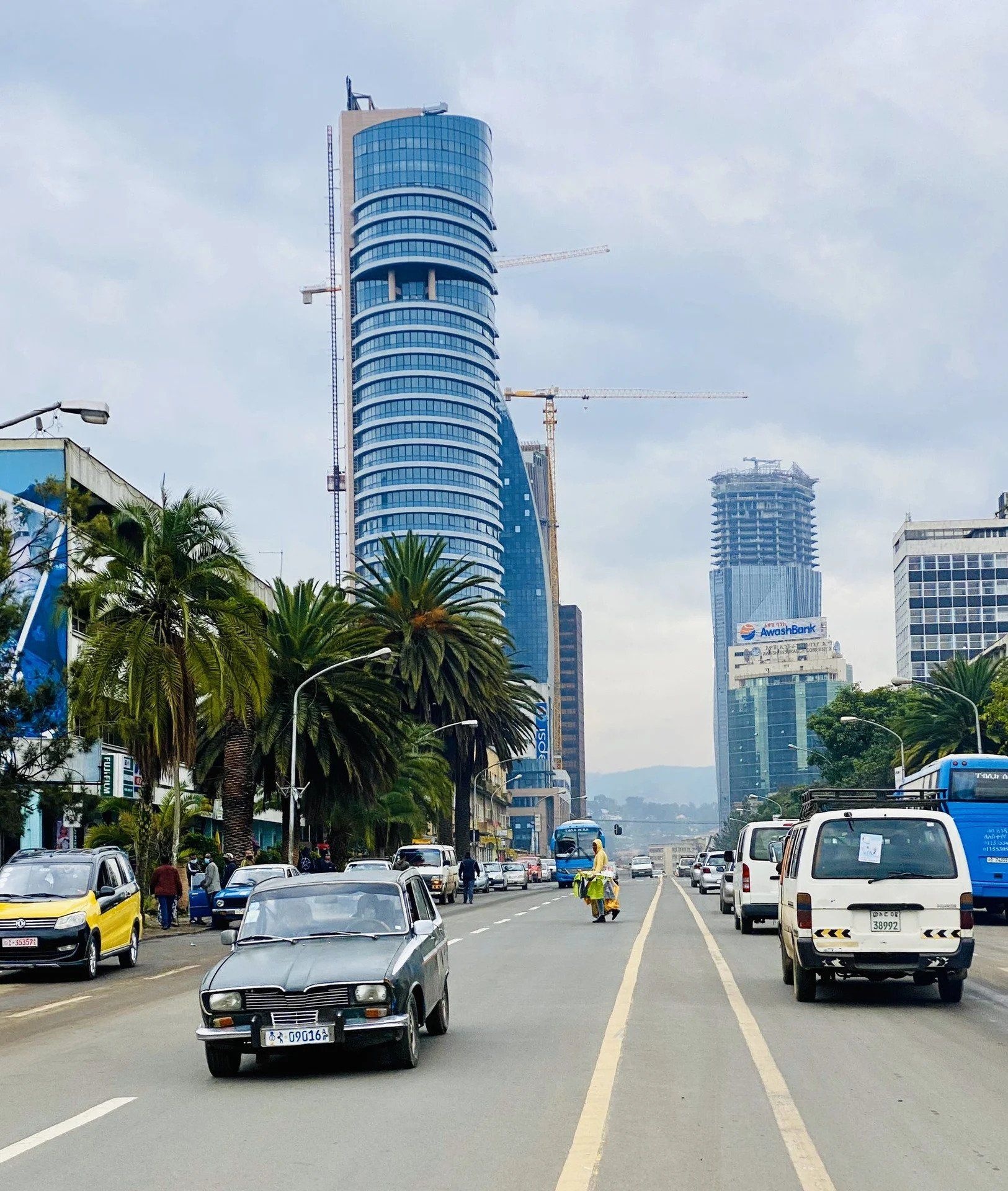Addis Ababa, Bustling cityscape, Modern architecture, Vibrant street life, 1630x1920 HD Phone