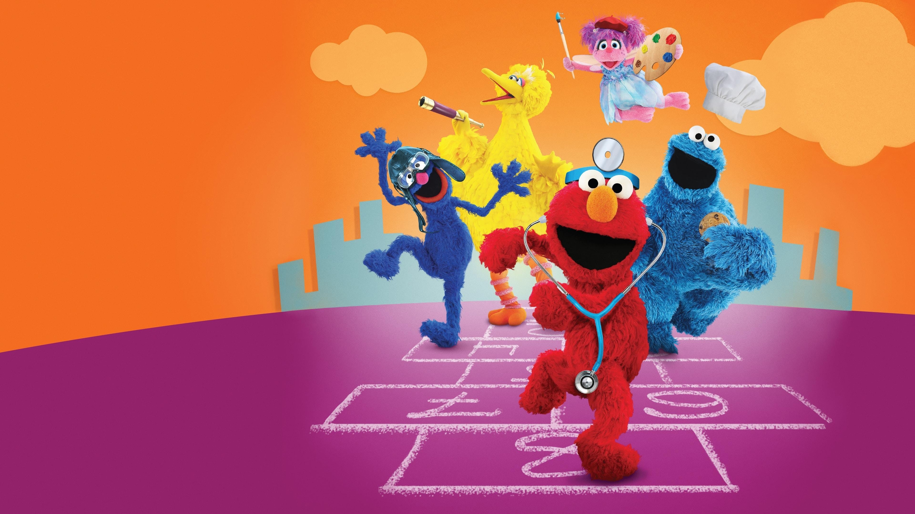 Sesame Street: Abby Cadabby, Elmo, Big Bird, Cookie Monster, Muppets. 3840x2160 4K Wallpaper.