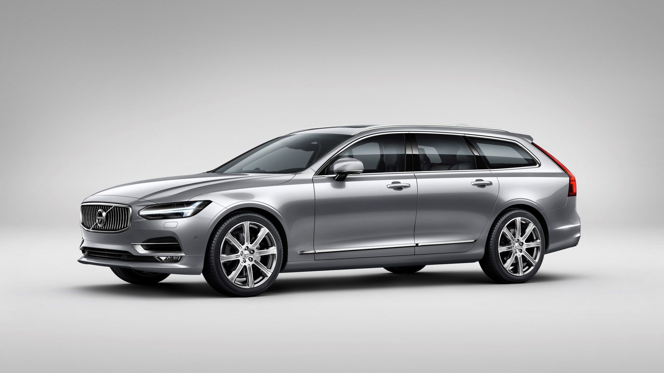 Volvo V90, Geneva Motor Show, Sedan, Grey, 2560x1440 HD Desktop