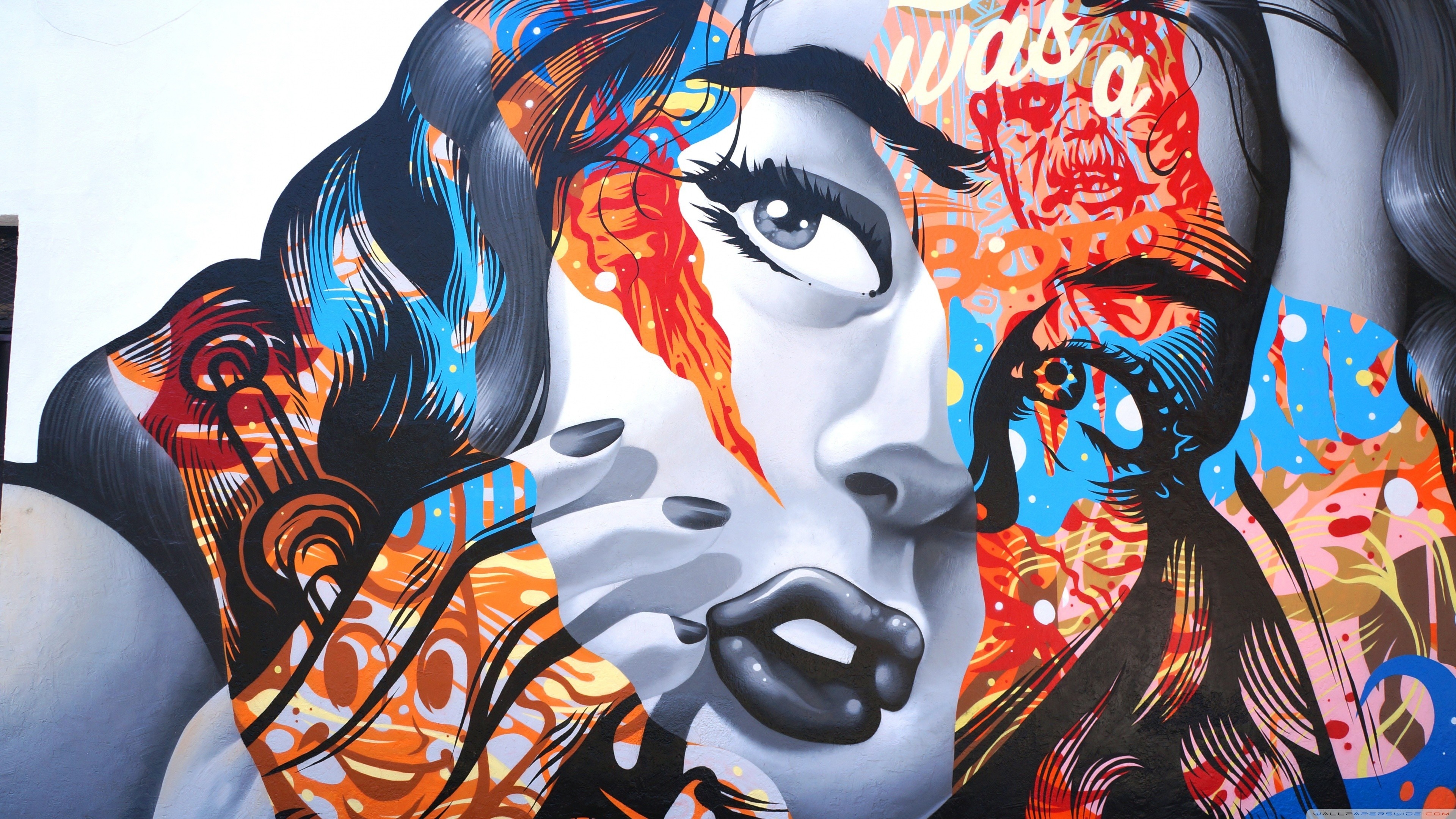 Street Art, Anime-inspired graffiti, Colorful illustrations, Urban murals, 3840x2160 4K Desktop