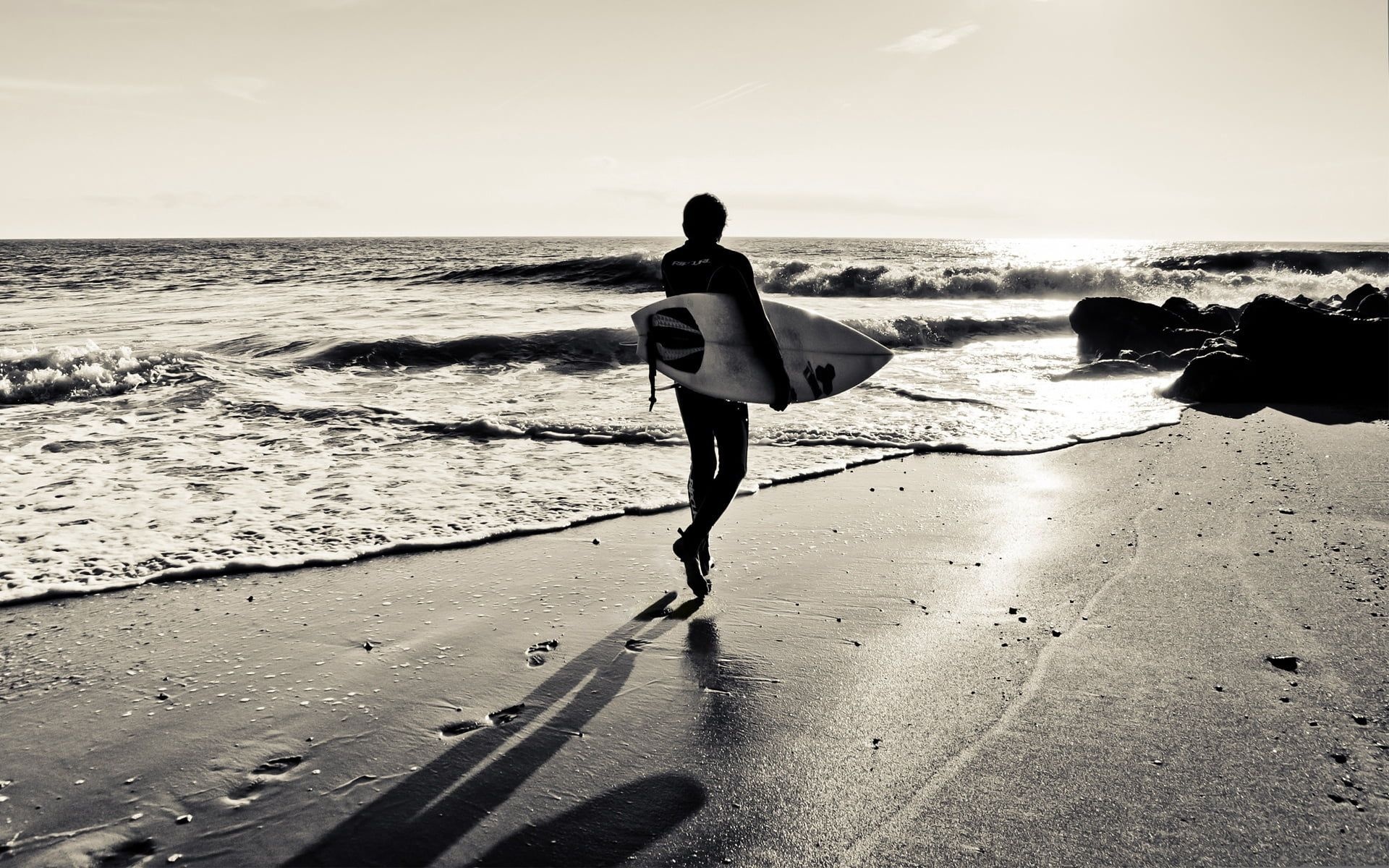 White surfboard, Beach vibes, Sandy shores, Surfer's playground, 1920x1200 HD Desktop