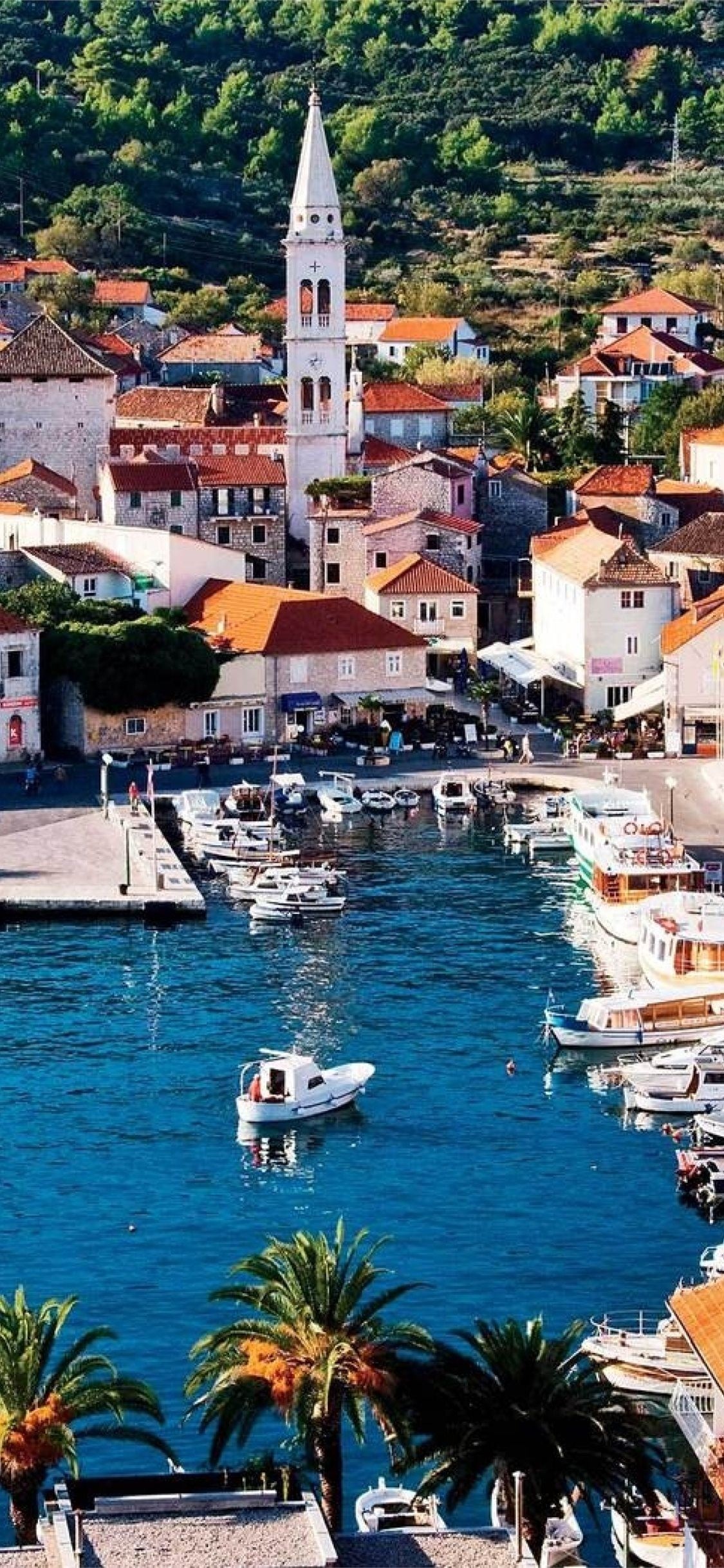 Croatia: Stari Grad, Old town, Trogir, Dalmatia, Landmarks. 1130x2440 HD Wallpaper.