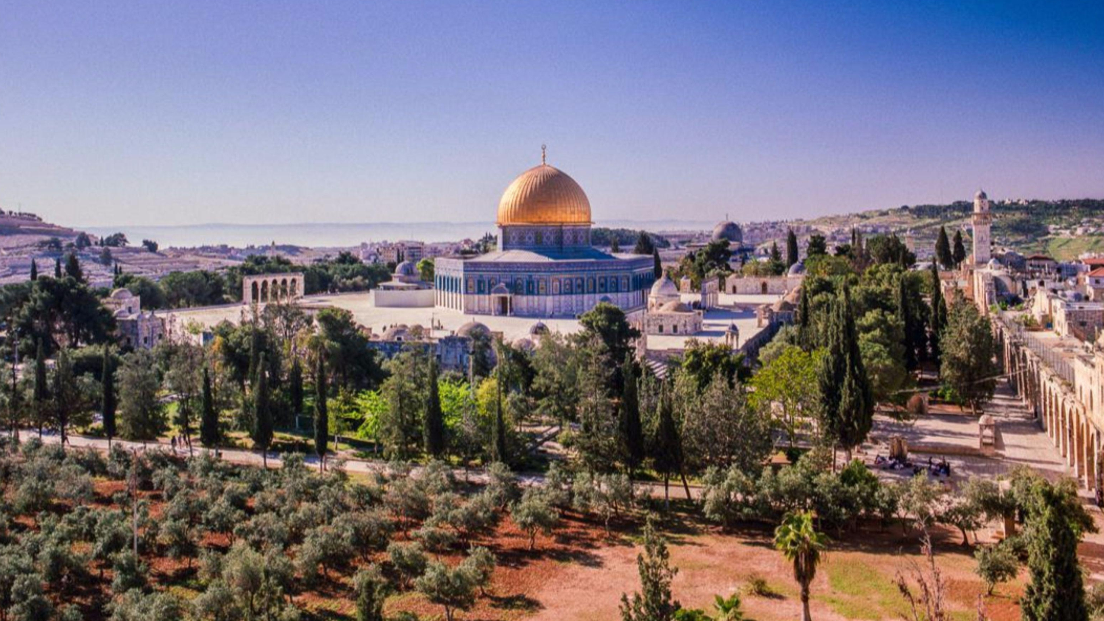 Jerusalem: Dome of the Rock, An Islamic shrine. 3840x2160 4K Wallpaper.