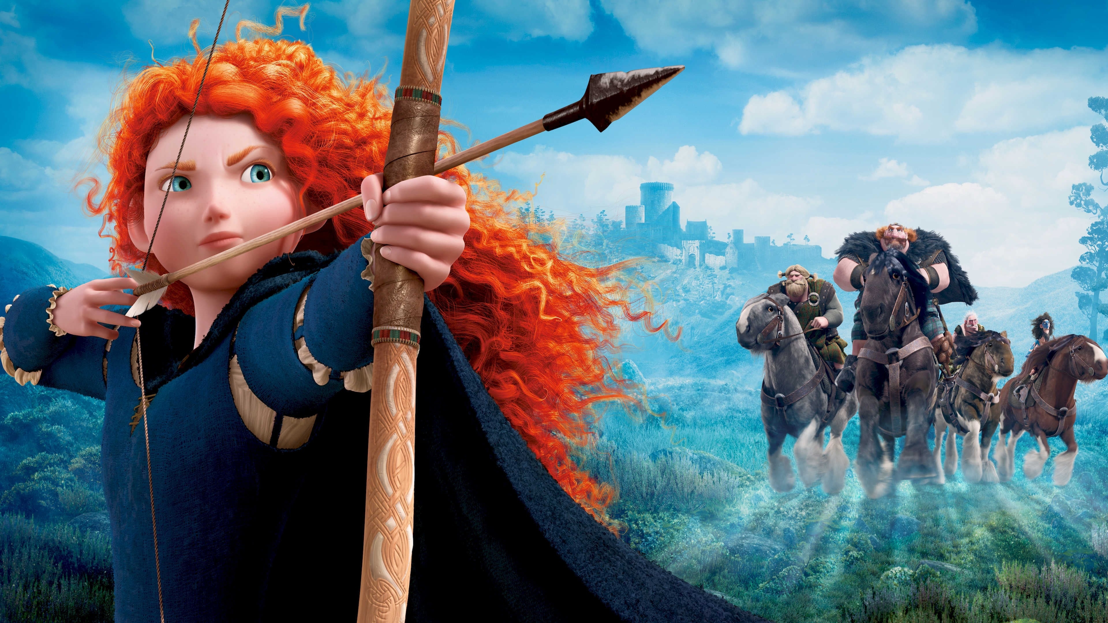 Brave 2012 backdrops, Enchanting animation, Heroic adventure, Highland beauty, 3840x2160 4K Desktop