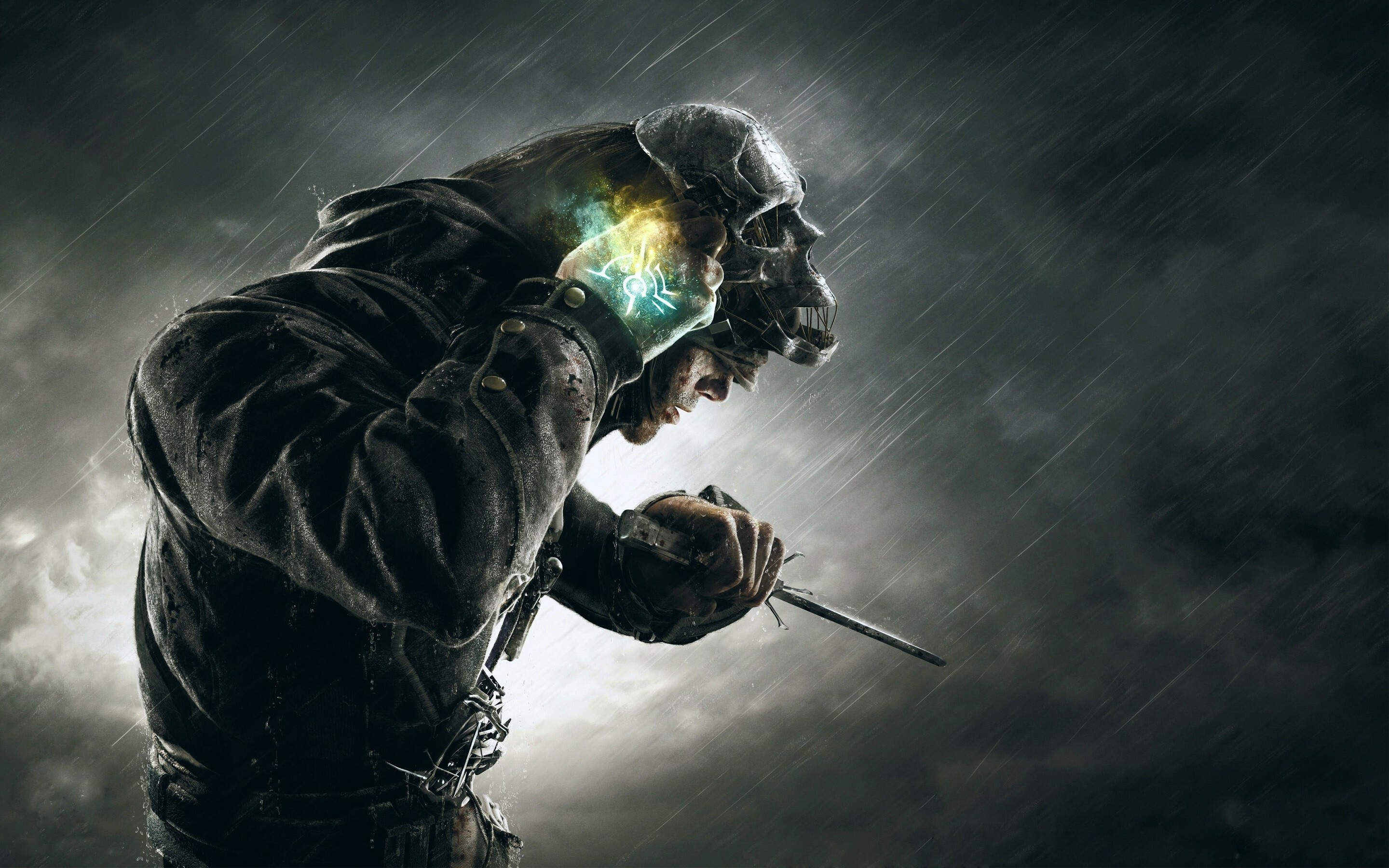 Dishonored: A first-person stealth action video game, Set in the plague-ravaged city of Dunwall. 2880x1800 HD Background.