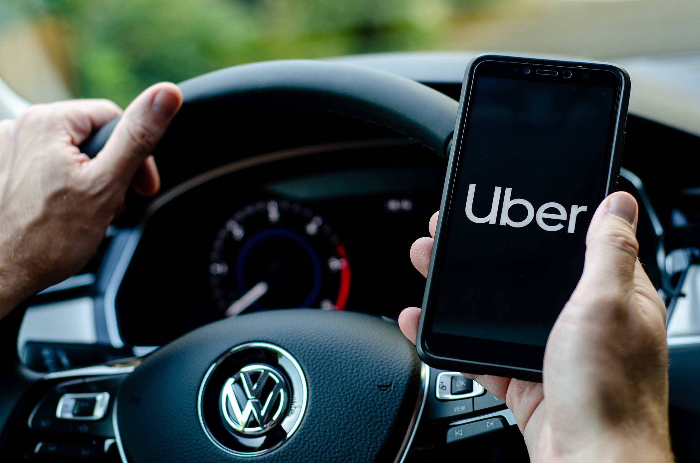 Uber: A ride-hailing company, Mobile app, Book a car for transportation. 2370x1570 HD Wallpaper.