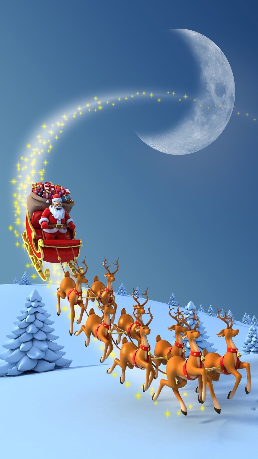 Christmas wallpapers, Santa Claus, Apple iPhone 5S, 1080x1920 Full HD Handy