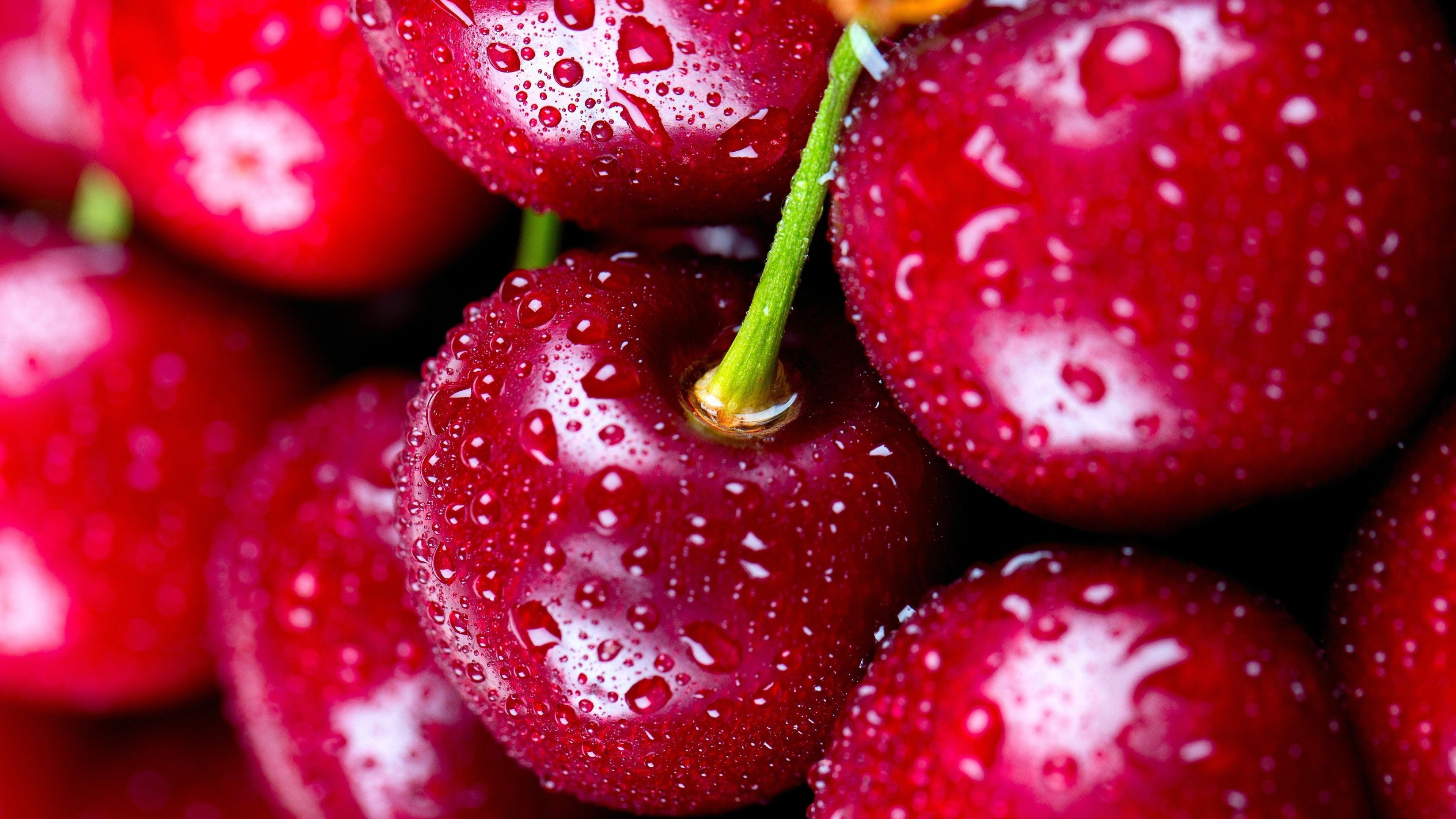 Cherry: A fruit with substantial medicinal and nutritional qualities. 3840x2160 4K Background.