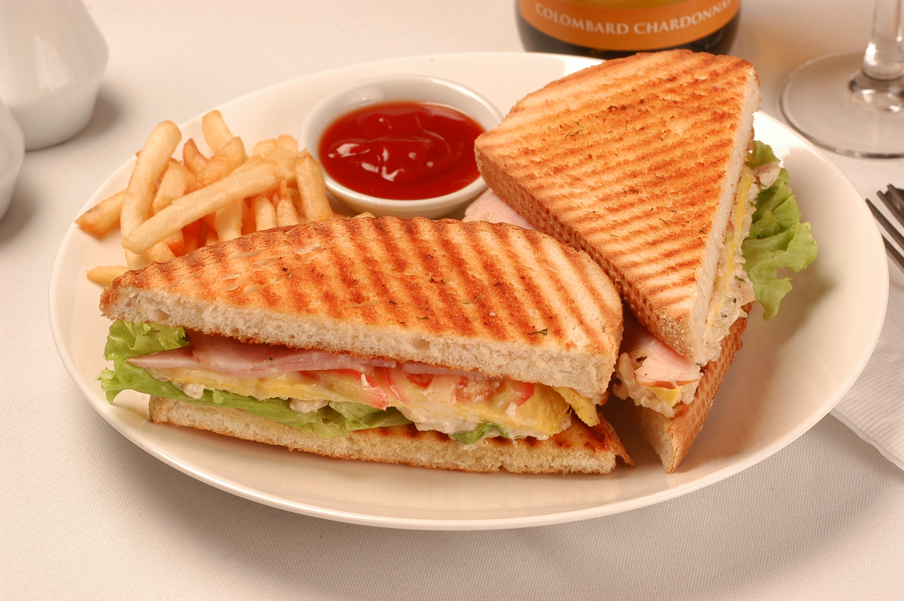 Sandwich: Any form of bread with a filling, generally assembled cold. 3010x2000 HD Background.
