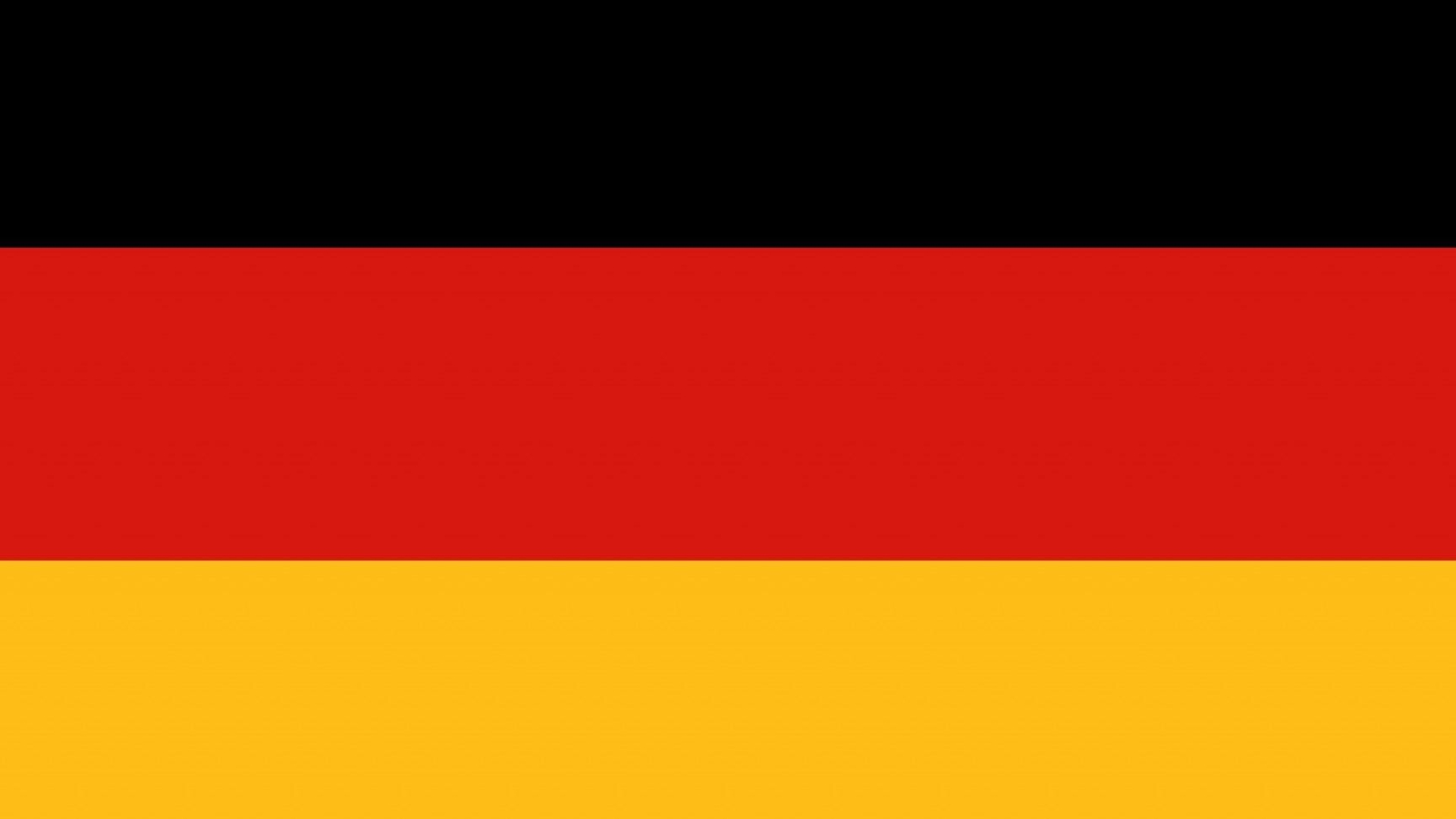 Flag of Germany: A Central European country with Berlin as the capital and the largest city, Frankfurt, Hamburg, Munich. 1920x1080 Full HD Wallpaper.