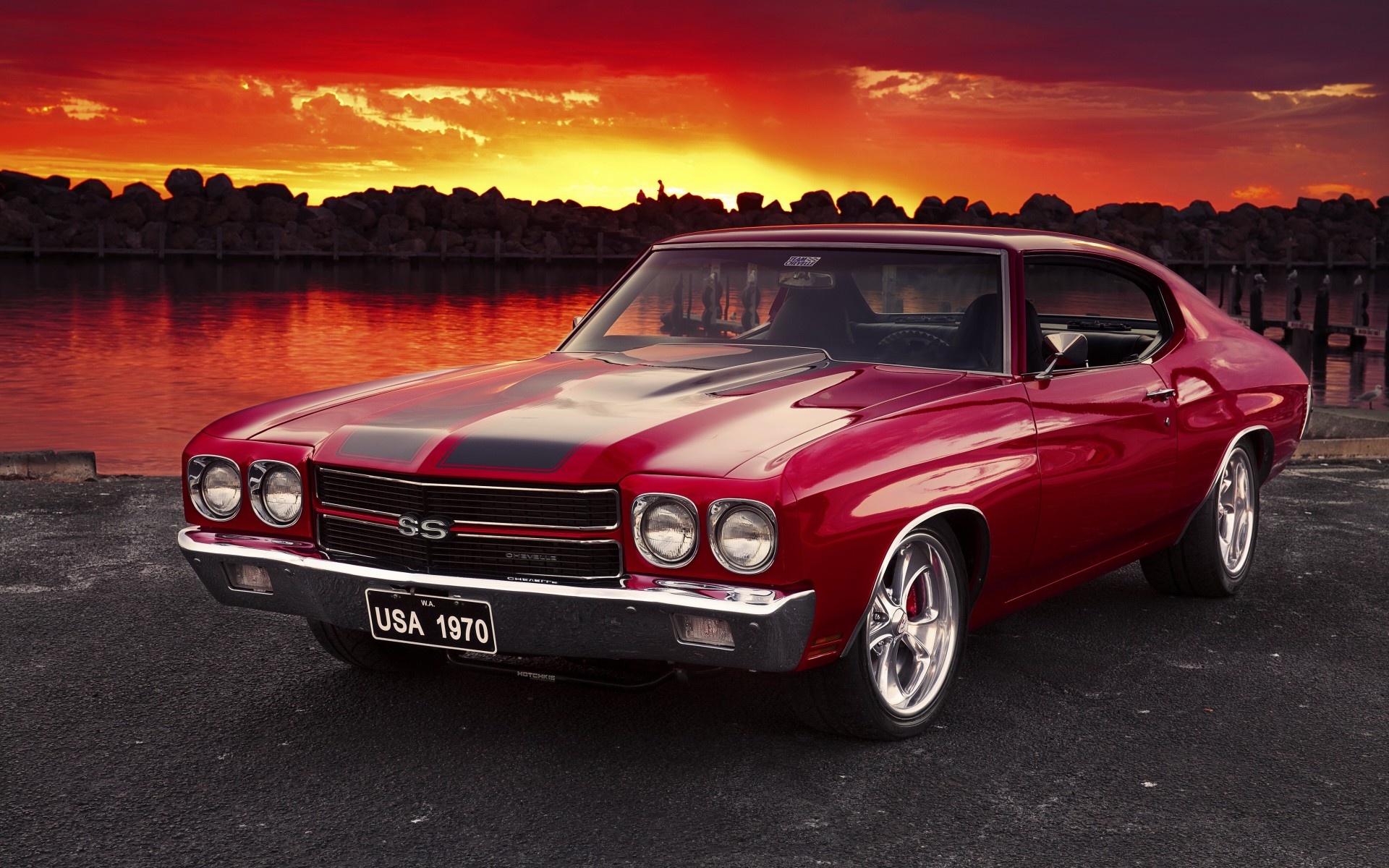 Chevrolet Chevelle gallery, Muscle car lineup, Retro styling, Chrome accents, Collector cars, 1920x1200 HD Desktop