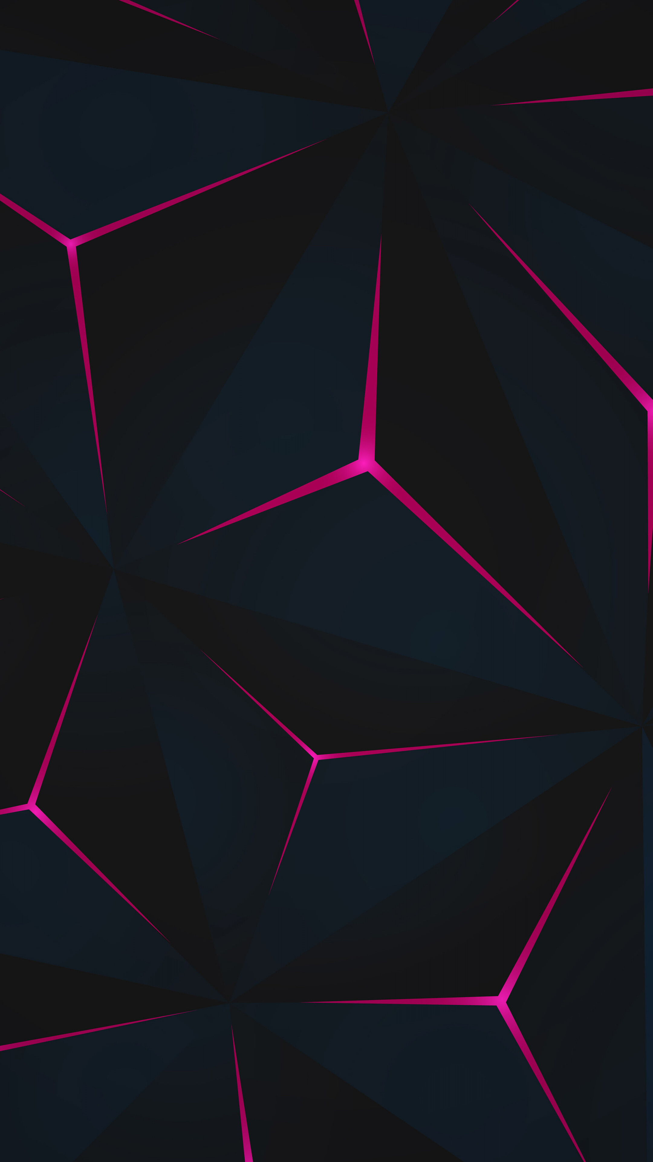 Glow in the Dark: Abstract pattern, Triangle, Glowing edges. 2160x3840 4K Wallpaper.