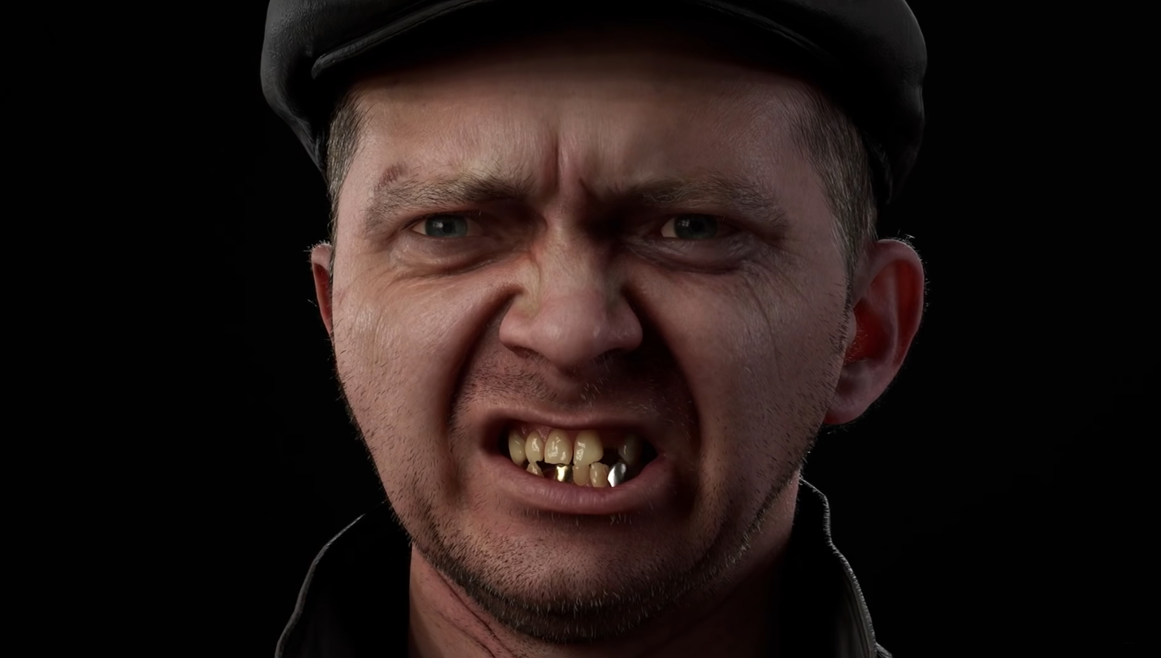S.T.A.L.K.E.R. 2: The demonstration of the custom teeth tool, Unique in-game characters. 3730x2120 HD Background.