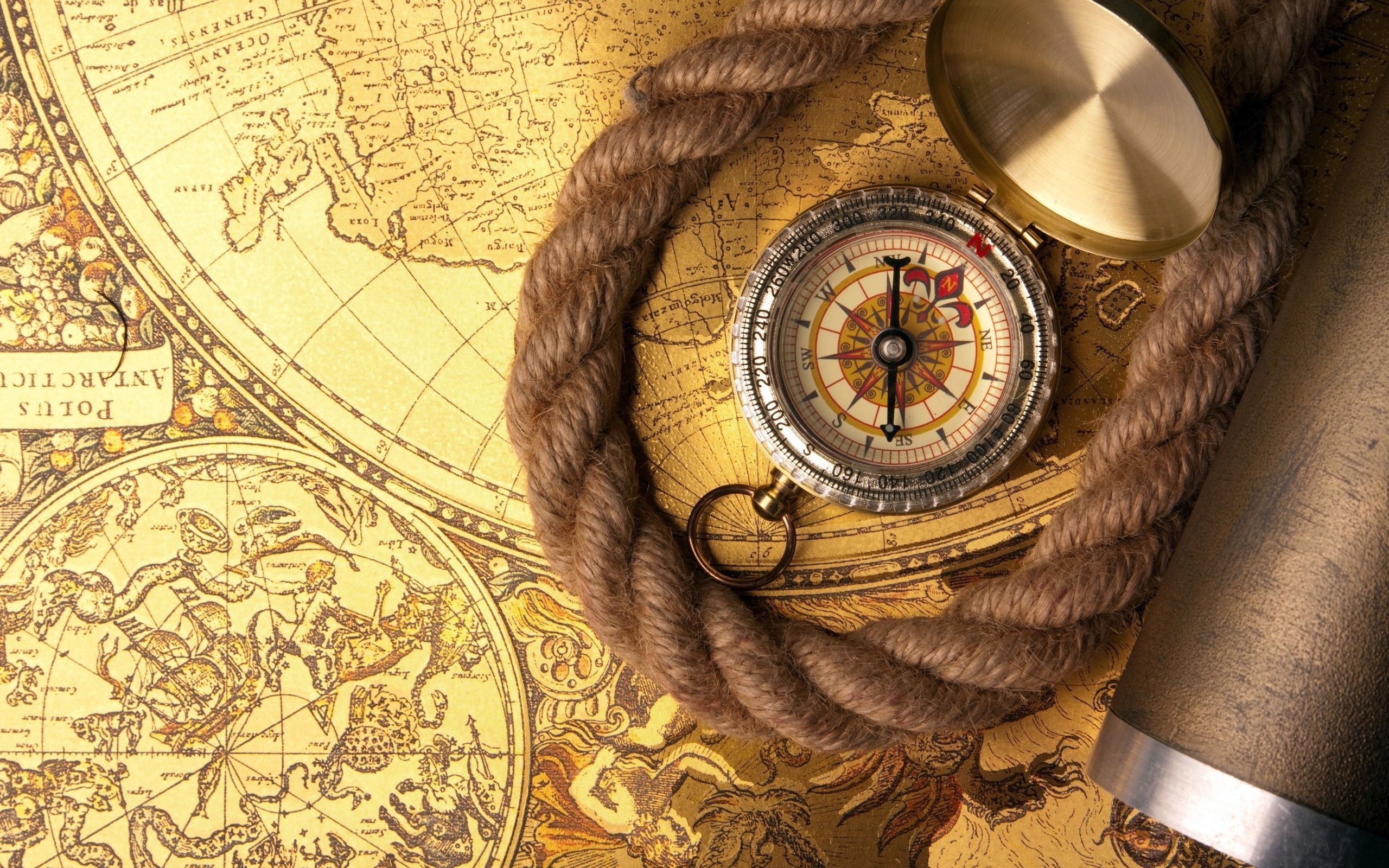 Compass and map wallpapers, Travel inspiration, Navigational theme, High-quality images, 2560x1600 HD Desktop