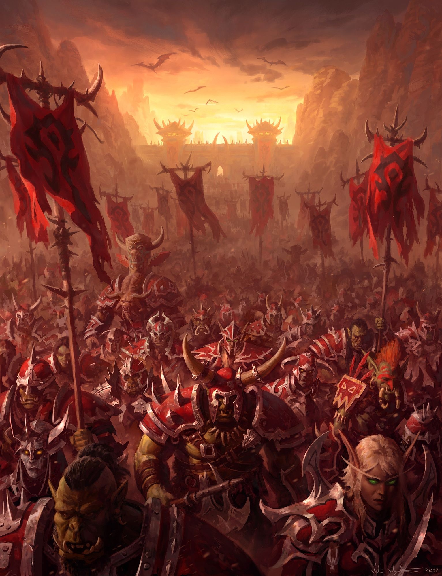 Horde, World of Warcraft, Fantastical art, Fictional characters, 1540x2000 HD Handy