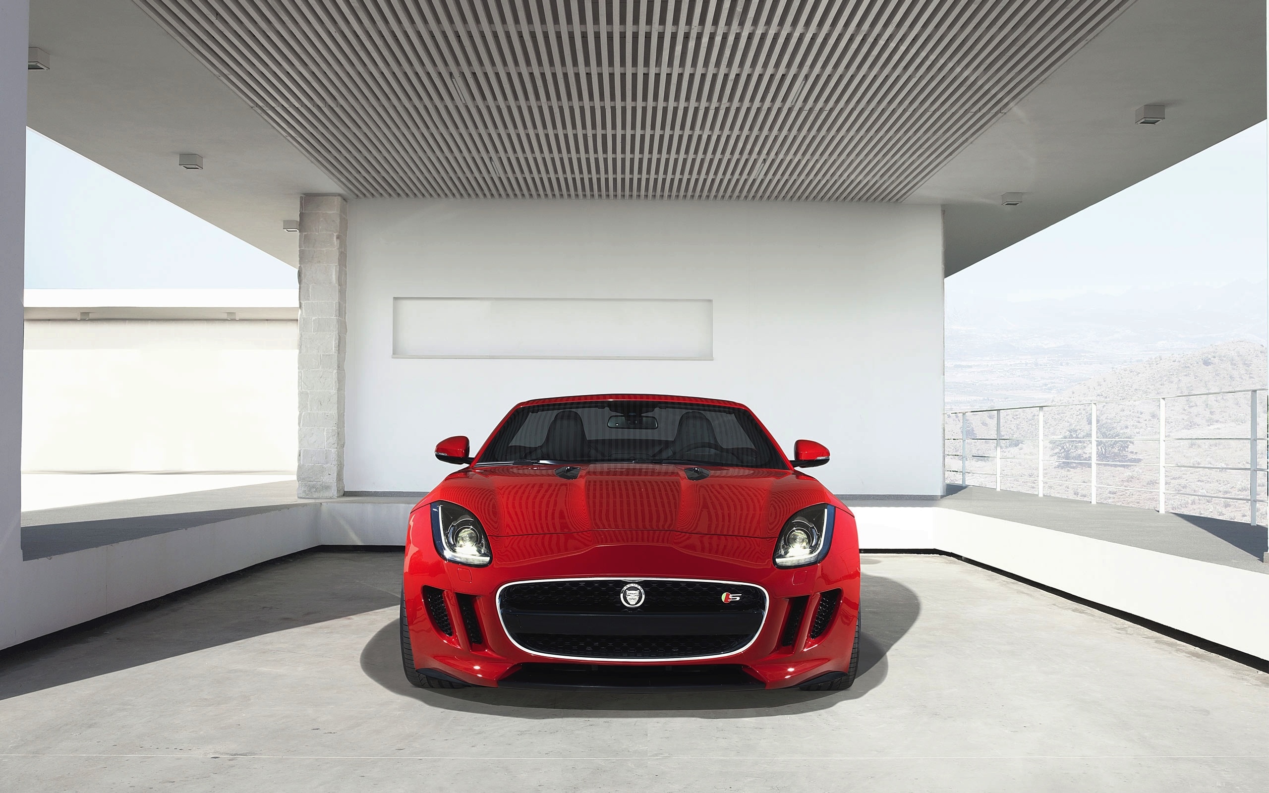 Jaguar F-TYPE, Red front view, 4K wallpaper, High-definition wallpapers, 2560x1600 HD Desktop