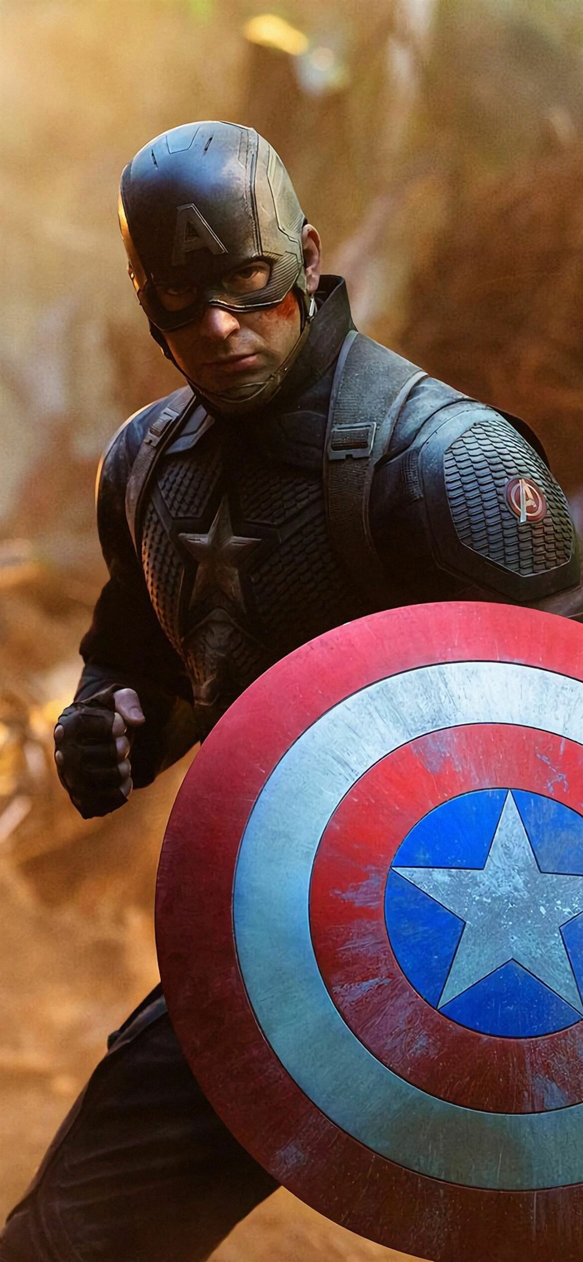Marvel: Chris Evans as Steve Rogers / Captain America, the leader of the Avengers. 1170x2540 HD Wallpaper.