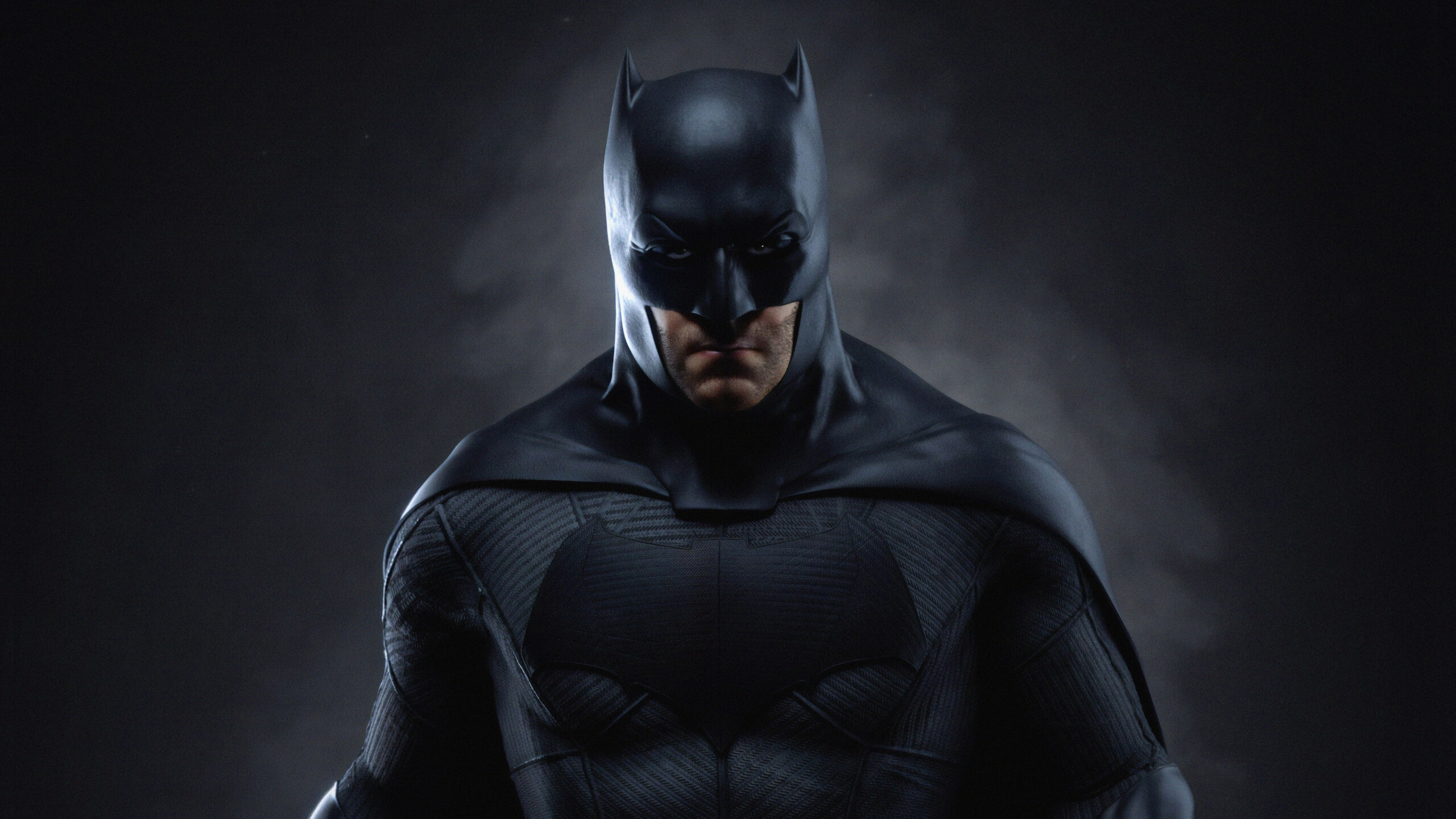 DC Heroes: Ben Affleck as Bruce Wayne / Batman, a wealthy socialite, and the owner of Wayne Enterprises. 2560x1440 HD Background.