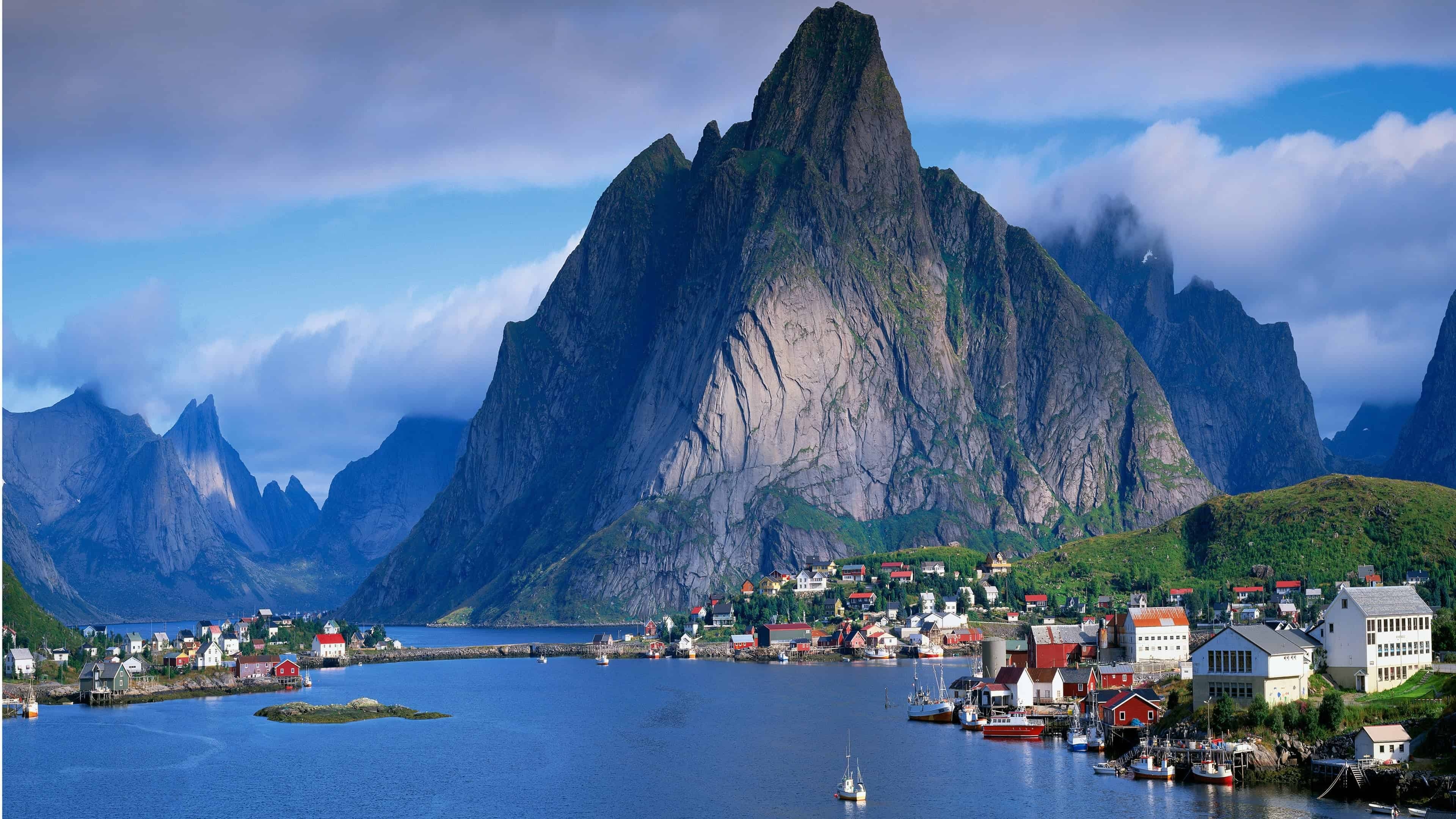 Norwegian beauty, Nature's charm, Scenic landscapes, Tranquil fjords, 3840x2160 4K Desktop