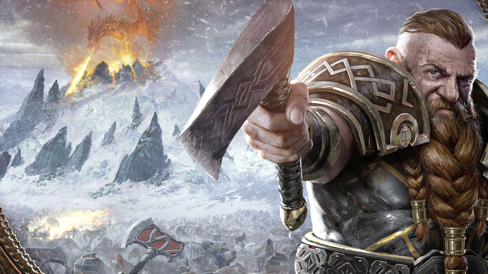 Heroes of Might and Magic: Heroes VII, The battle involves turn-based gameplay. 1920x1080 Full HD Background.