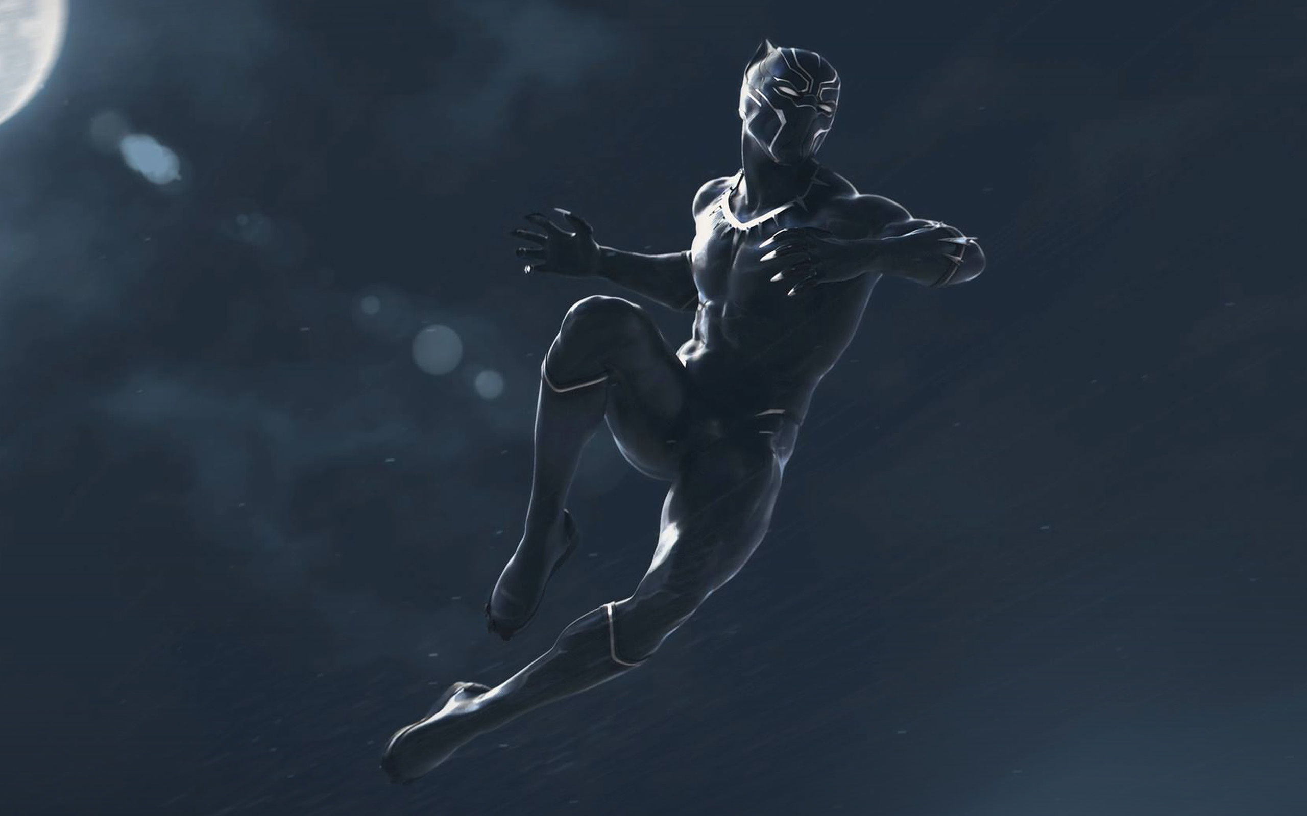 Marvel, Black Panther, Dark art, Illustration, 2560x1600 HD Desktop