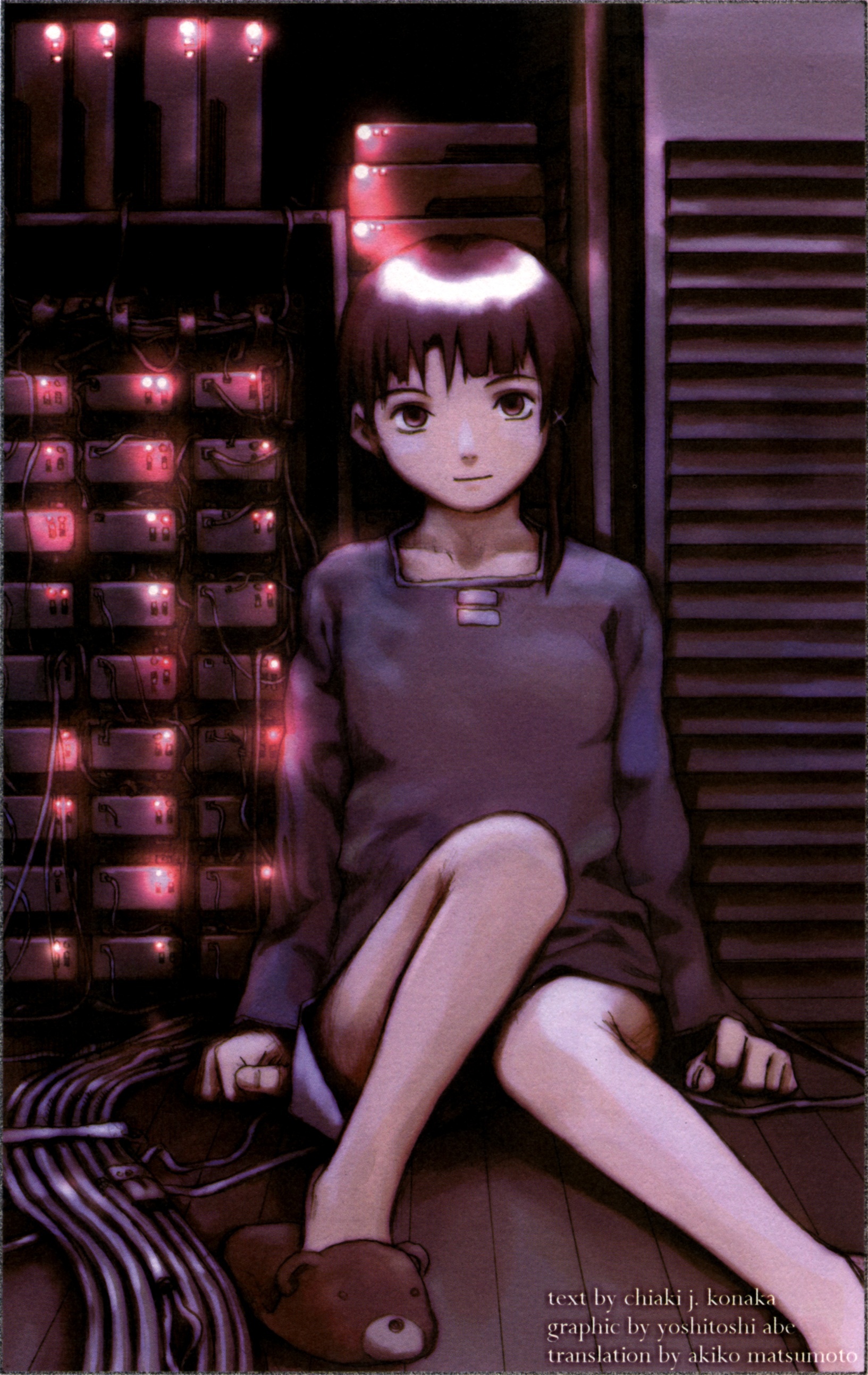 Serial Experiments Lain, Iwakura Lain, Anime character, Unique illustration, 1640x2590 HD Phone