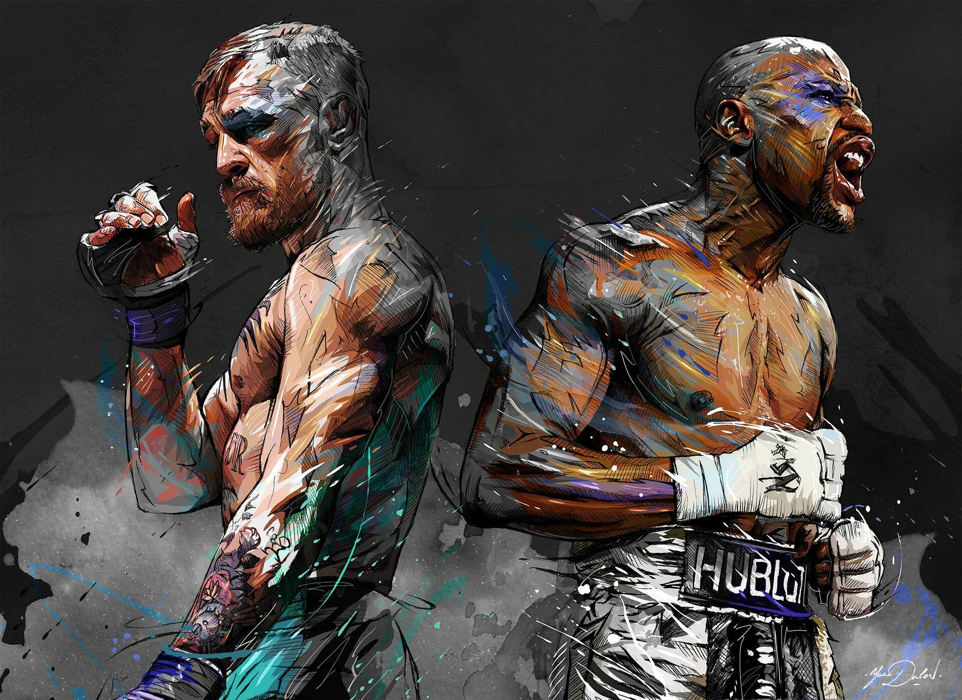 Floyd Mayweather: Illustration, McGregor, Money, Boxing. 1920x1400 HD Background.