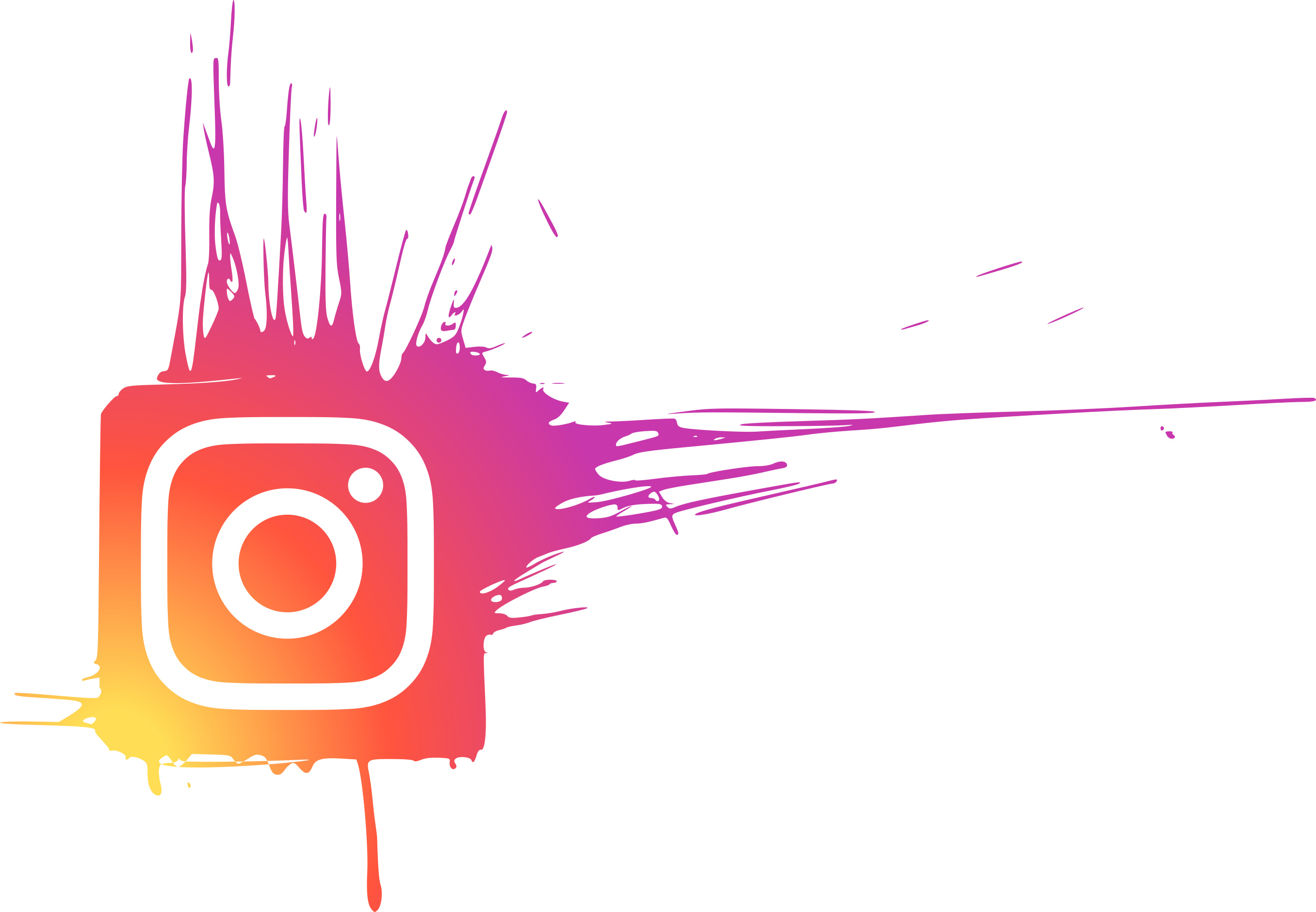 Instagram Logo, Icon splatter, Transparent PNG, Other, 2720x1880 HD Desktop