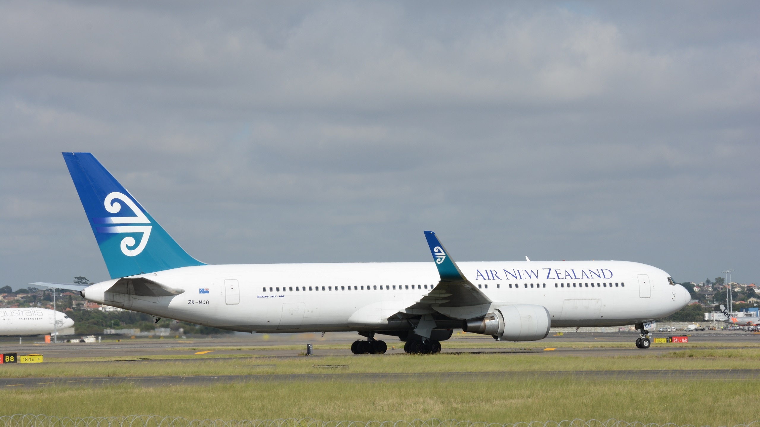 Air New Zealand Group, Boeing 767, 4k ultra HD, High-resolution image, 2560x1440 HD Desktop