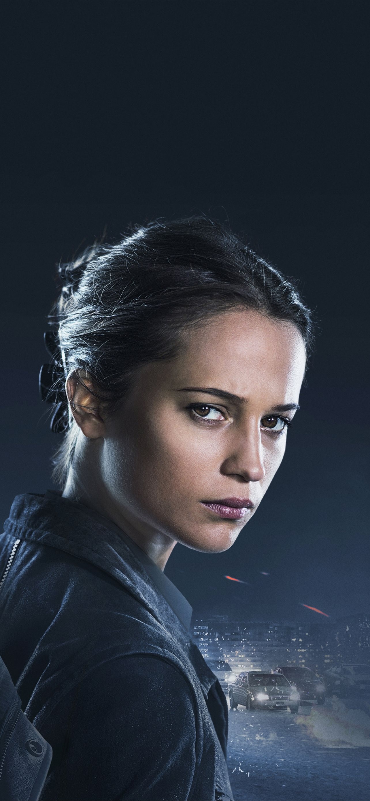 The Bourne: Alicia Vikander as Heather Lee, head of the CIA Cyber Ops Division. 1290x2780 HD Wallpaper.