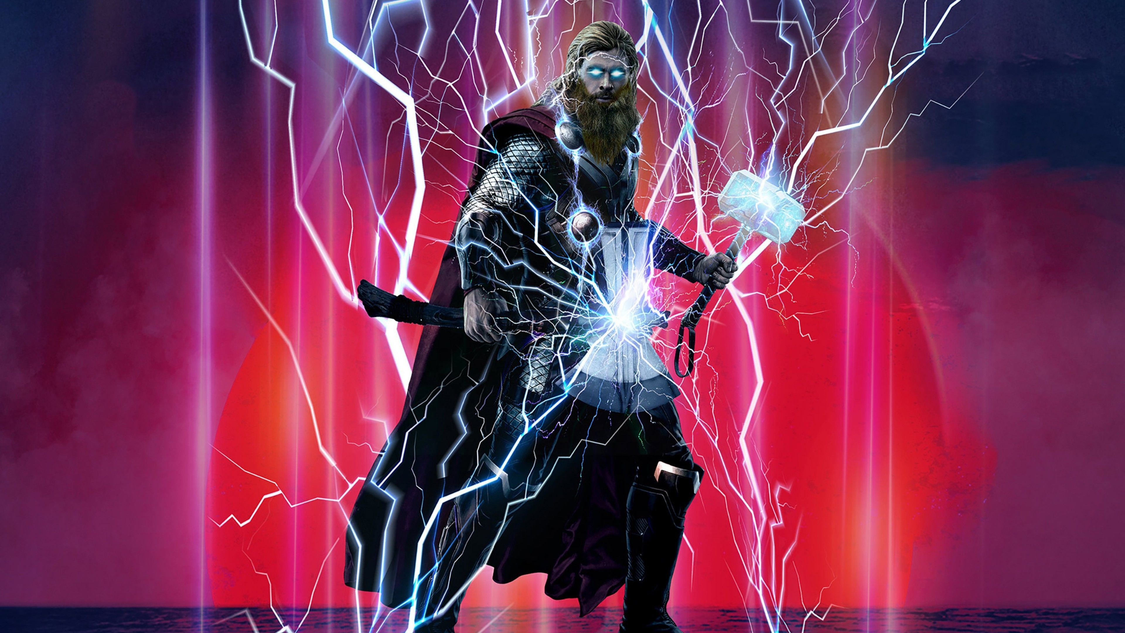 Thor mjolnir wallpapers, Impressive visuals, Godly power, Asgardian warrior, 3840x2160 4K Desktop
