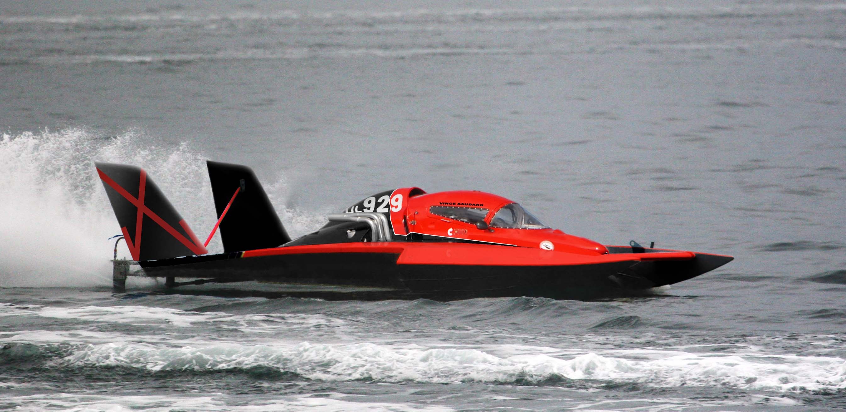 Hydroplane: Racing, Jet boat, capable of obtaining very high speeds. 2690x1320 Dual Screen Wallpaper.