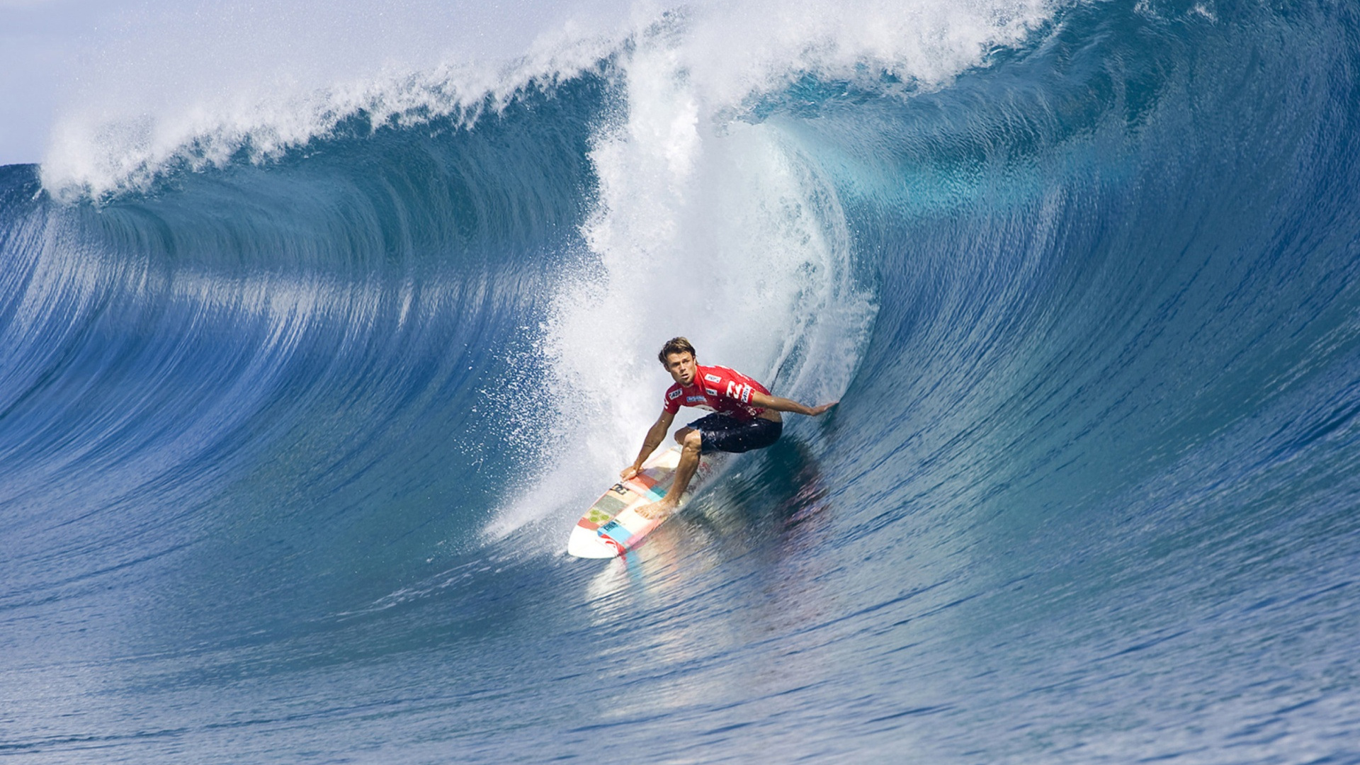 Surfing: Professional surfer's performance at 2020 Summer Olympics, Tokyo, Japan. 1920x1080 Full HD Wallpaper.