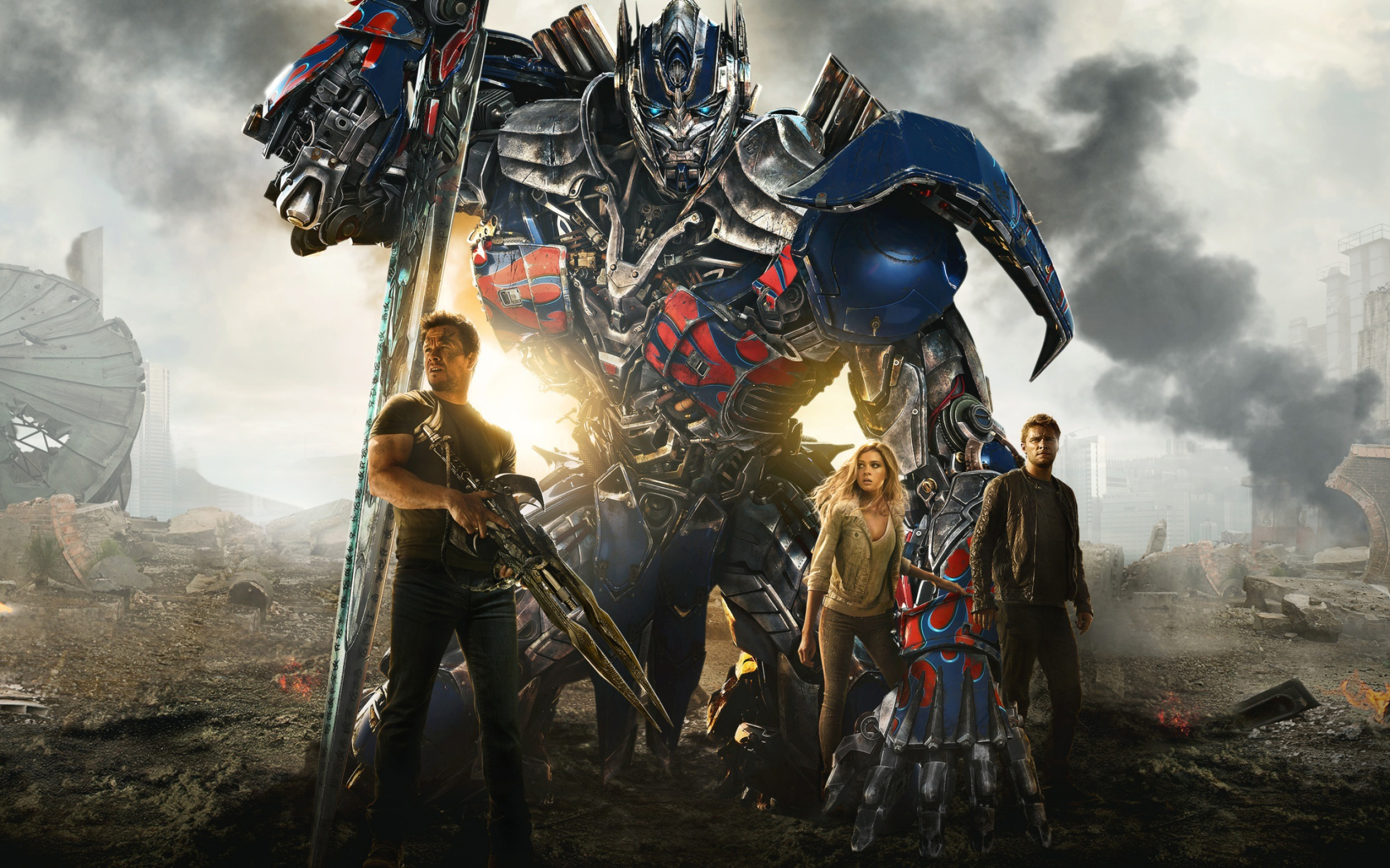 Transformers 4, High-definition wallpapers, Explosive action, Robot battles, 2560x1600 HD Desktop