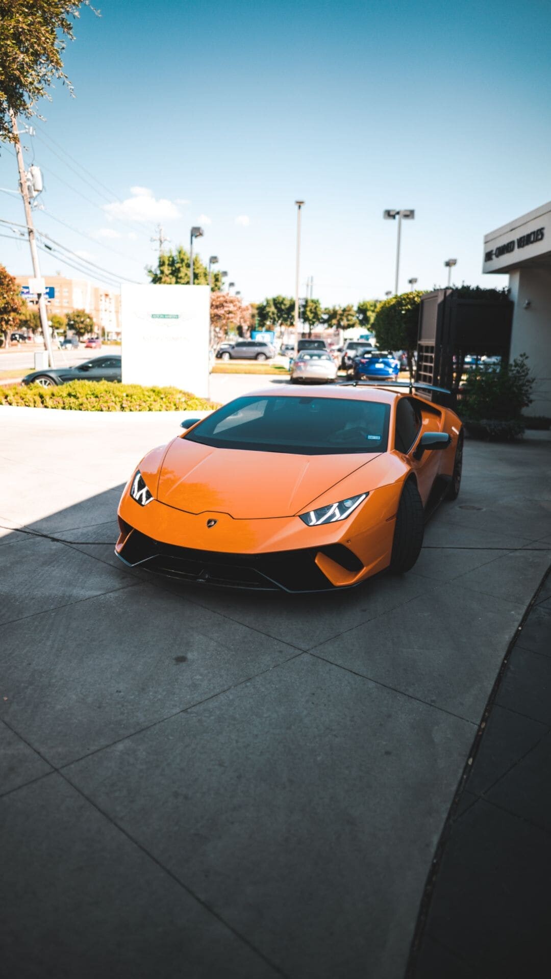 Lamborghini: The Italian car manufacturer, was officially incorporated on 30 October 1963, Huracan. 1080x1920 Full HD Background.