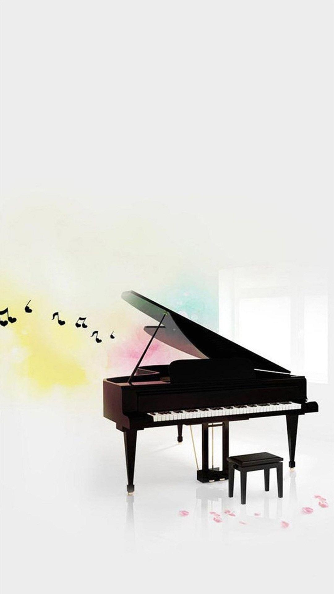 Fortepiano: Grand Piano, Keyboard And A Pedal Clavier, Inspirational Music. 1080x1920 Full HD Background.