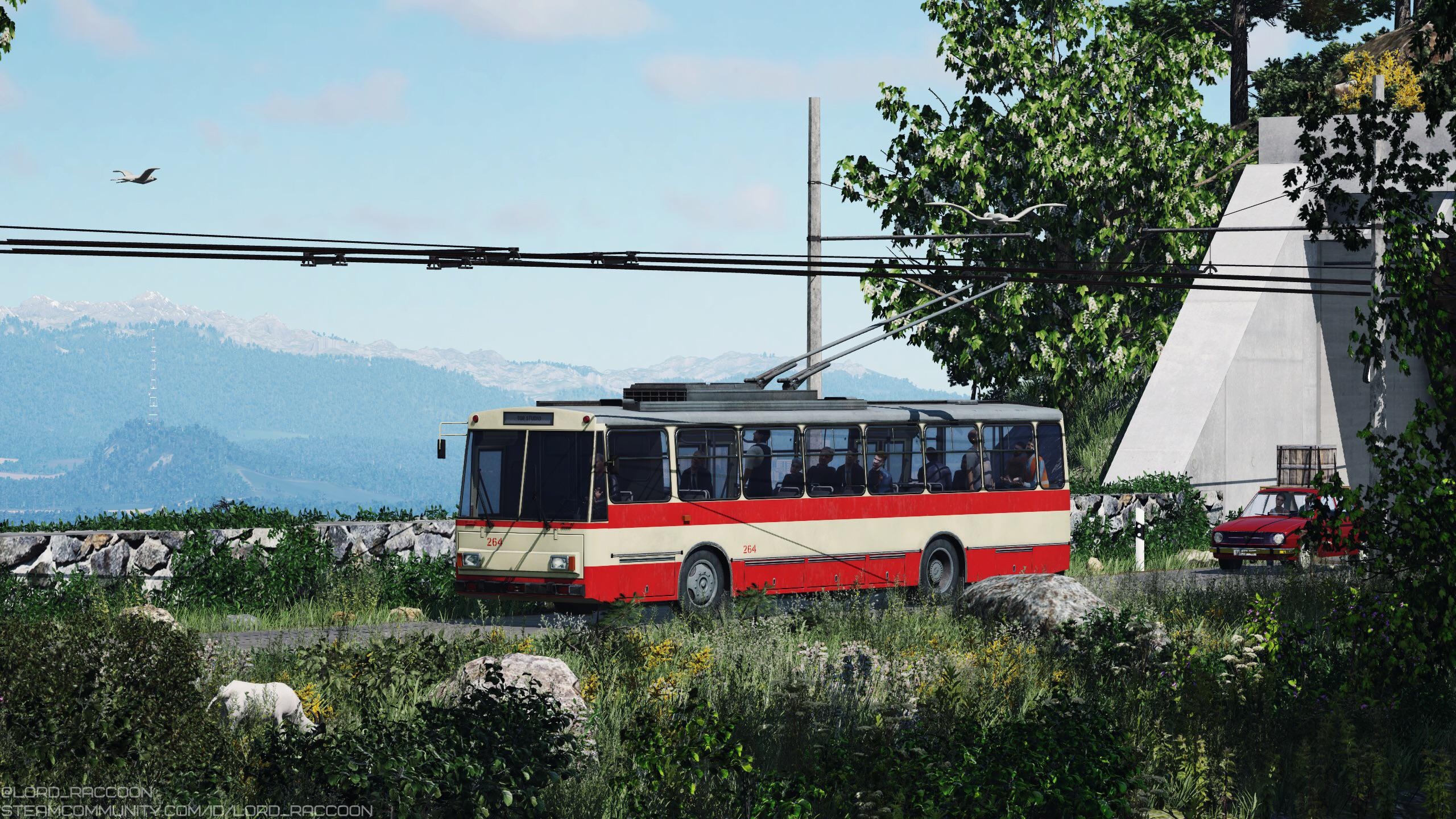 Trolleybus, Crimean Mountain Trolleybus, RTransportFever, 2560x1440 HD Desktop
