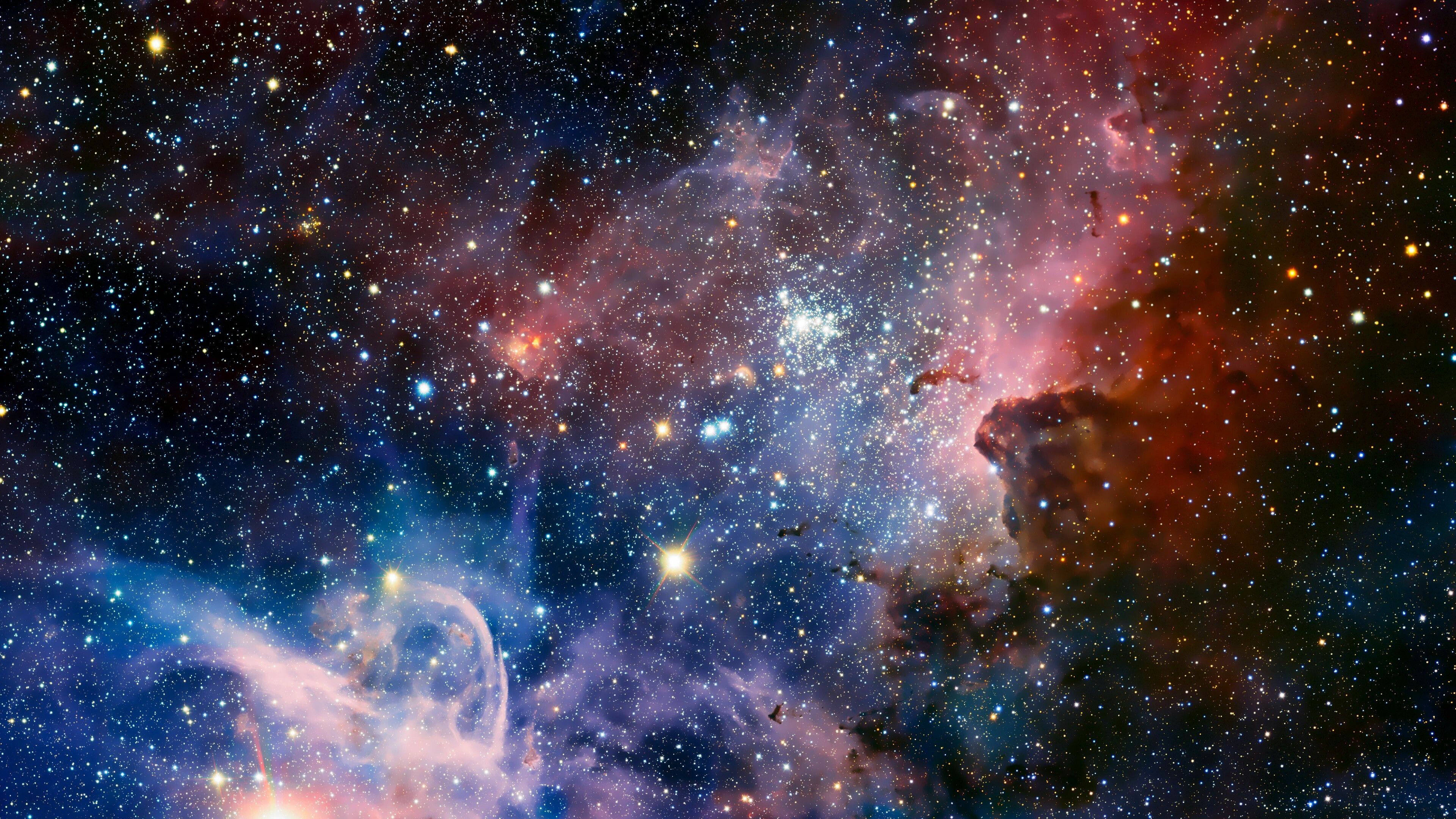 Outer Space: The observable universe, Cosmos, Nebula, Gravity, Galactic. 3840x2160 4K Wallpaper.