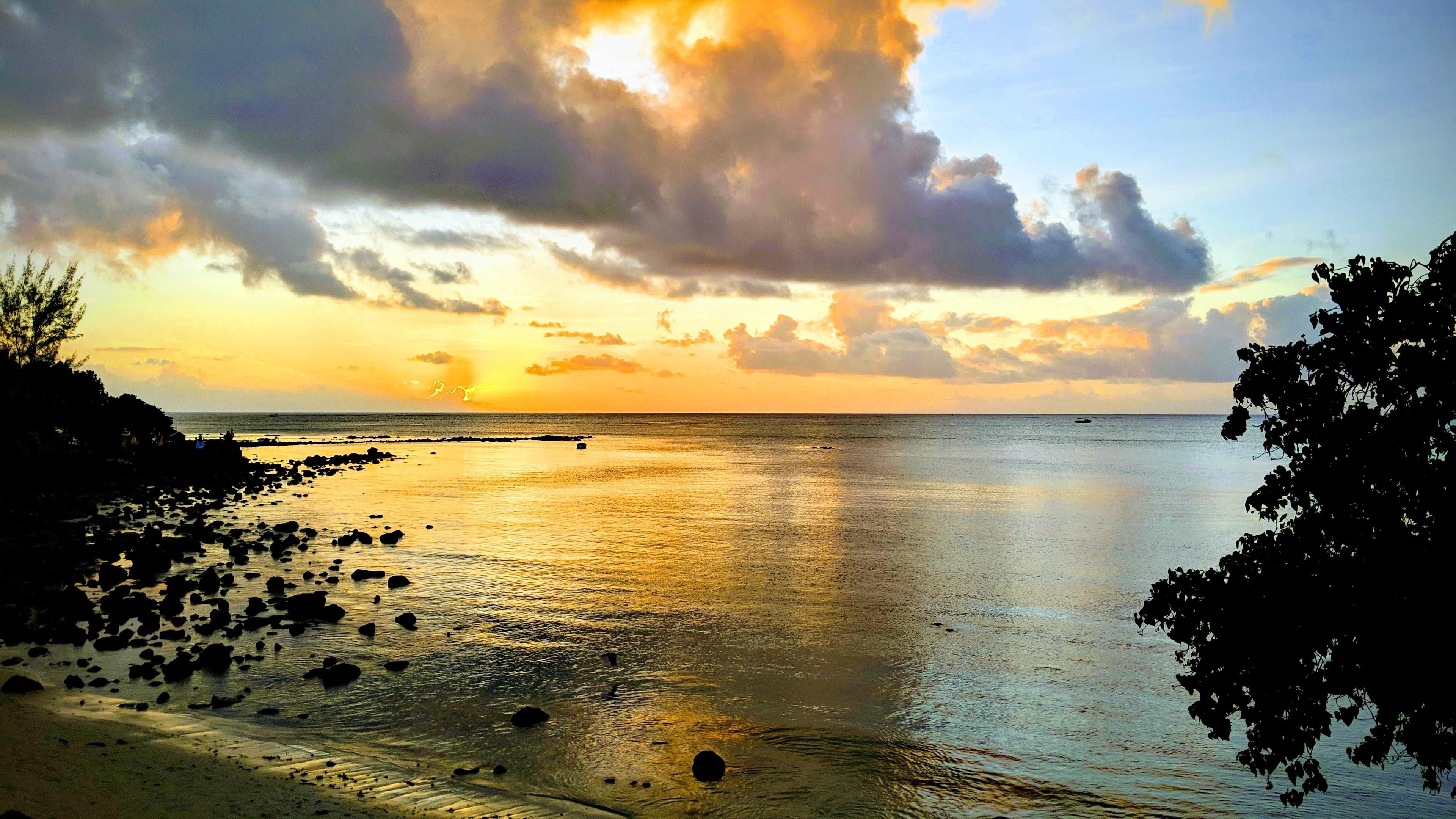 Mauritius Island, Sunset over Mont Choisy Beach, Nature's beauty, Photography, 3840x2160 4K Desktop