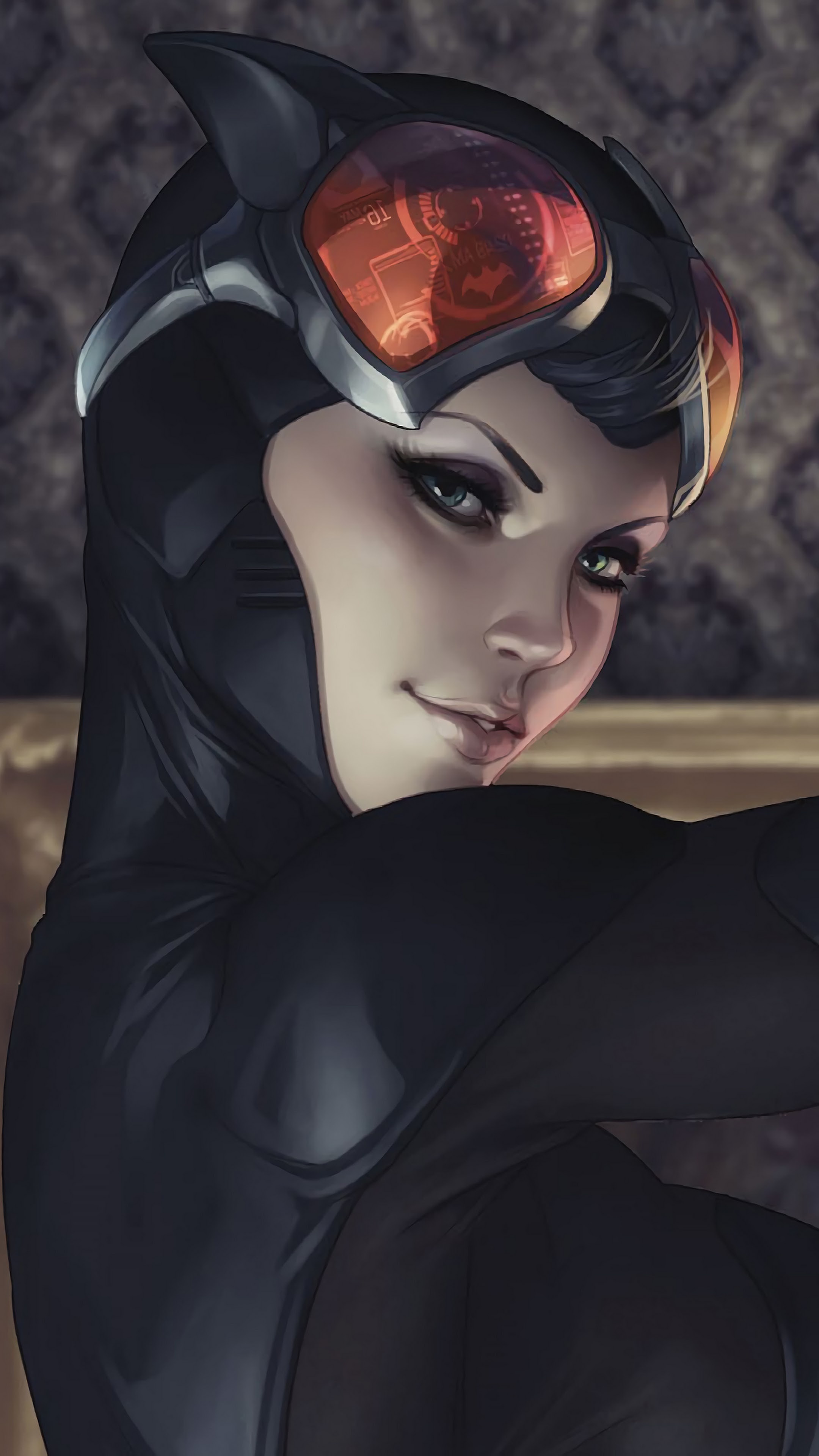 Catwoman: A fictional character associated with DC Comics' Batman franchise. 2160x3840 4K Background.