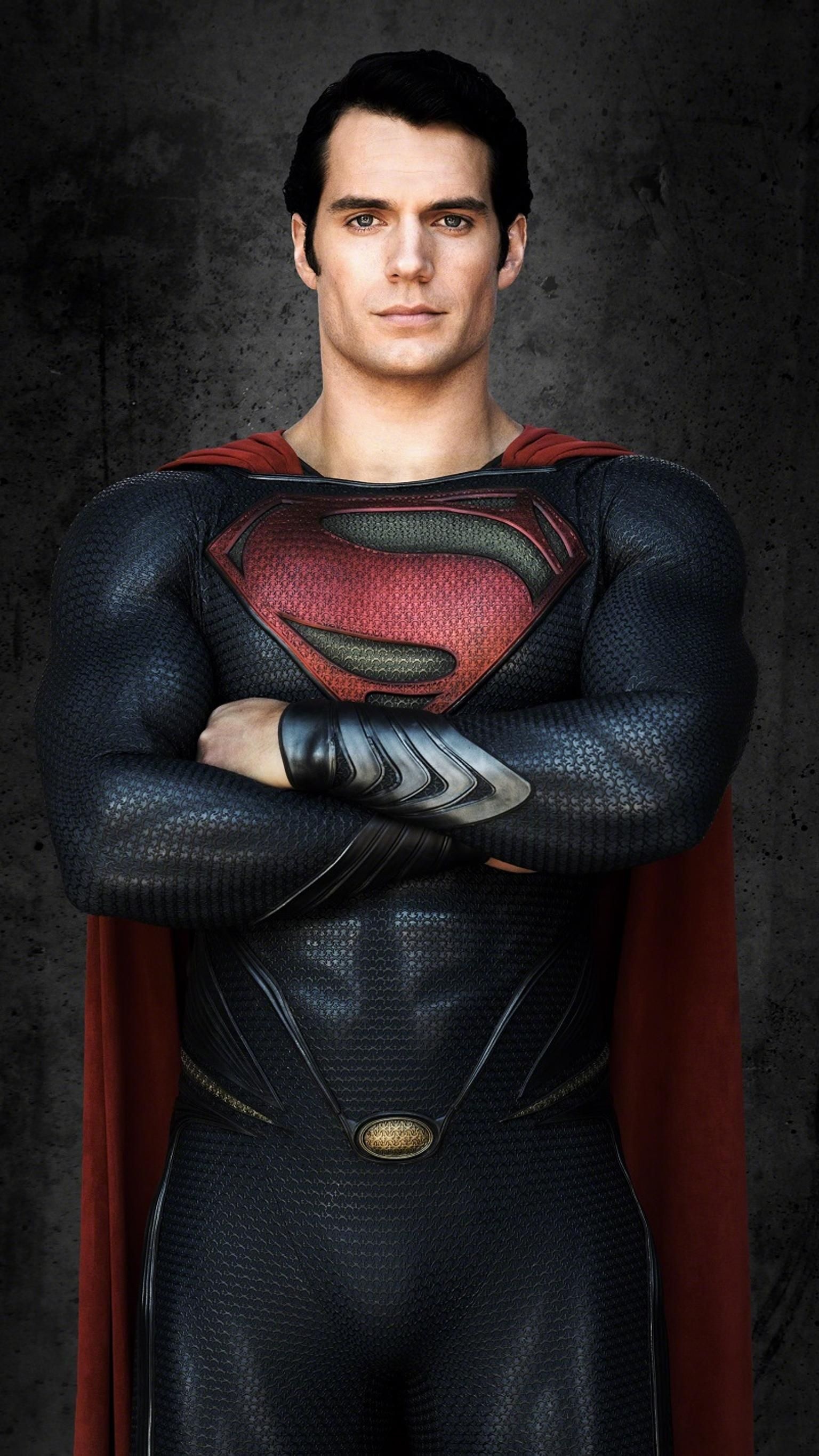 Man of Steel, Phone wallpaper, Superman artwork, Henry Cavill portrayal, 1540x2740 HD Handy