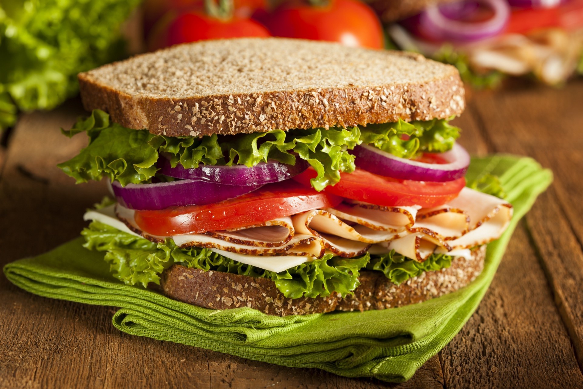Sandwich: Convenient for on-the-go meals, school lunches, or office lunches. 1920x1280 HD Background.