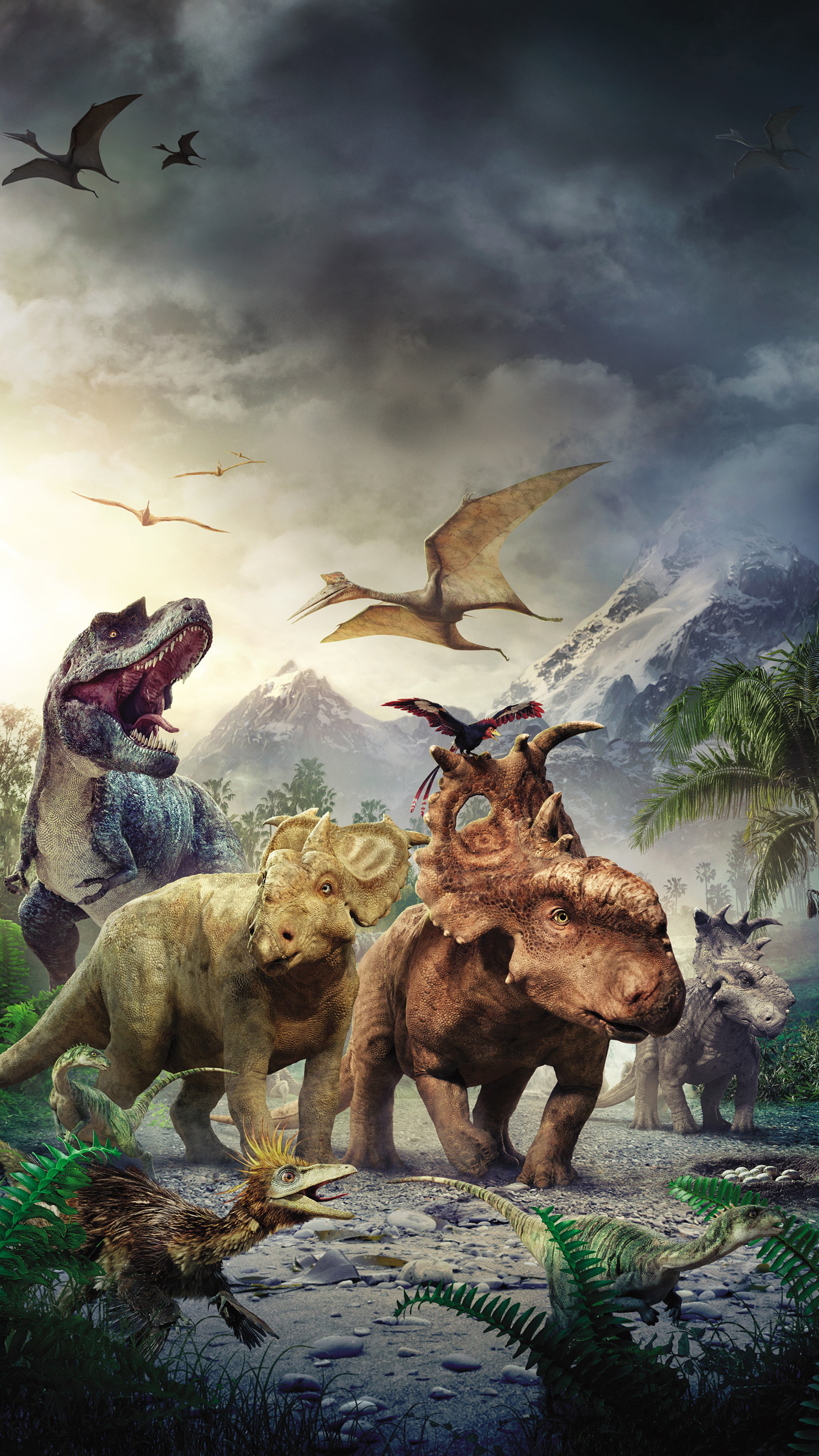 Walking with the dinosaurs, Sony Xperia devices, HD and 4K wallpapers, Mesozoic experience, 2160x3840 4K Handy